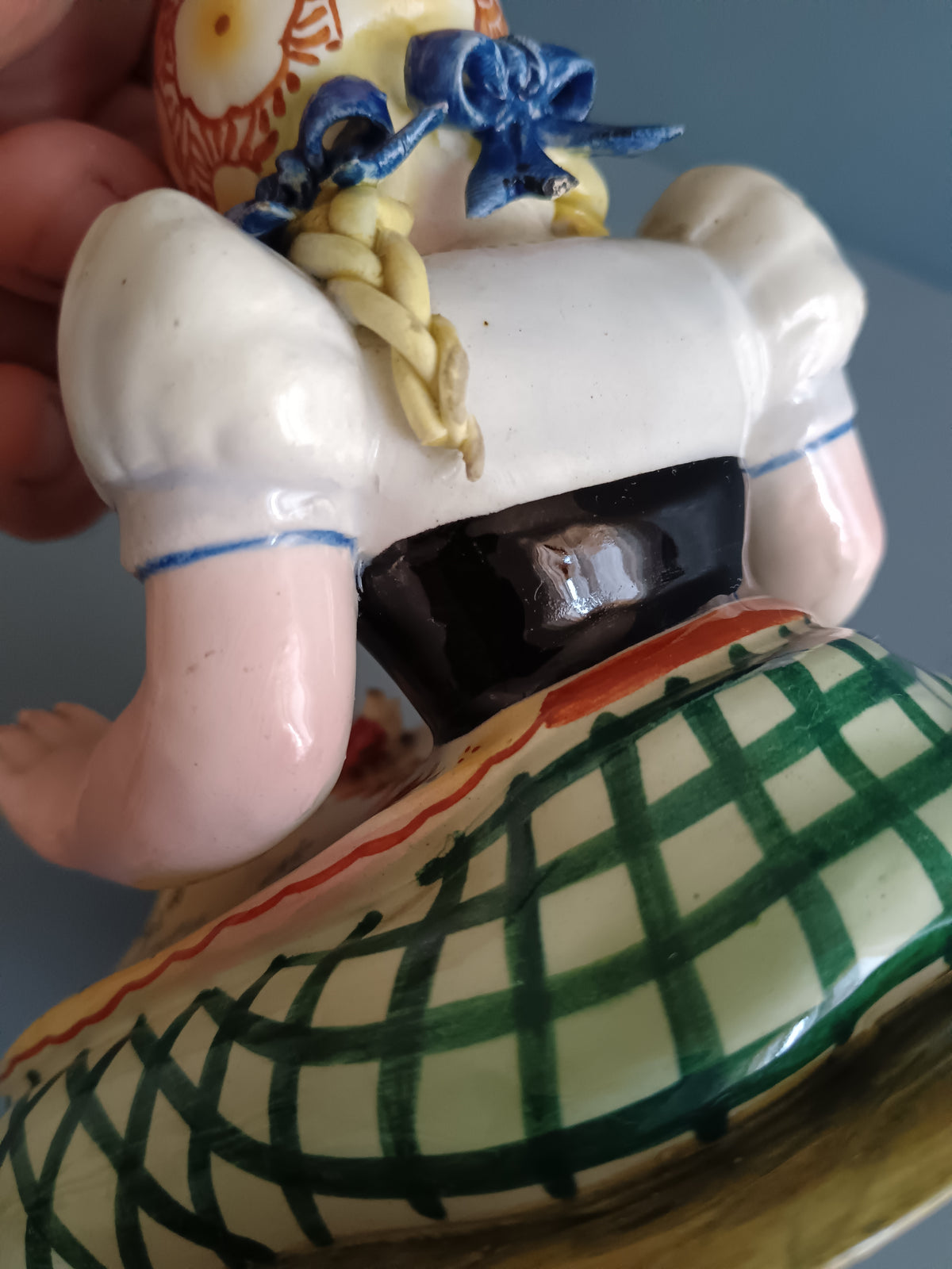 ANTICA STATUINA CERAMICA ITALIANA ANNI ’40 – FORNACE NORD ITALIA – BAMBINA TIROLESE