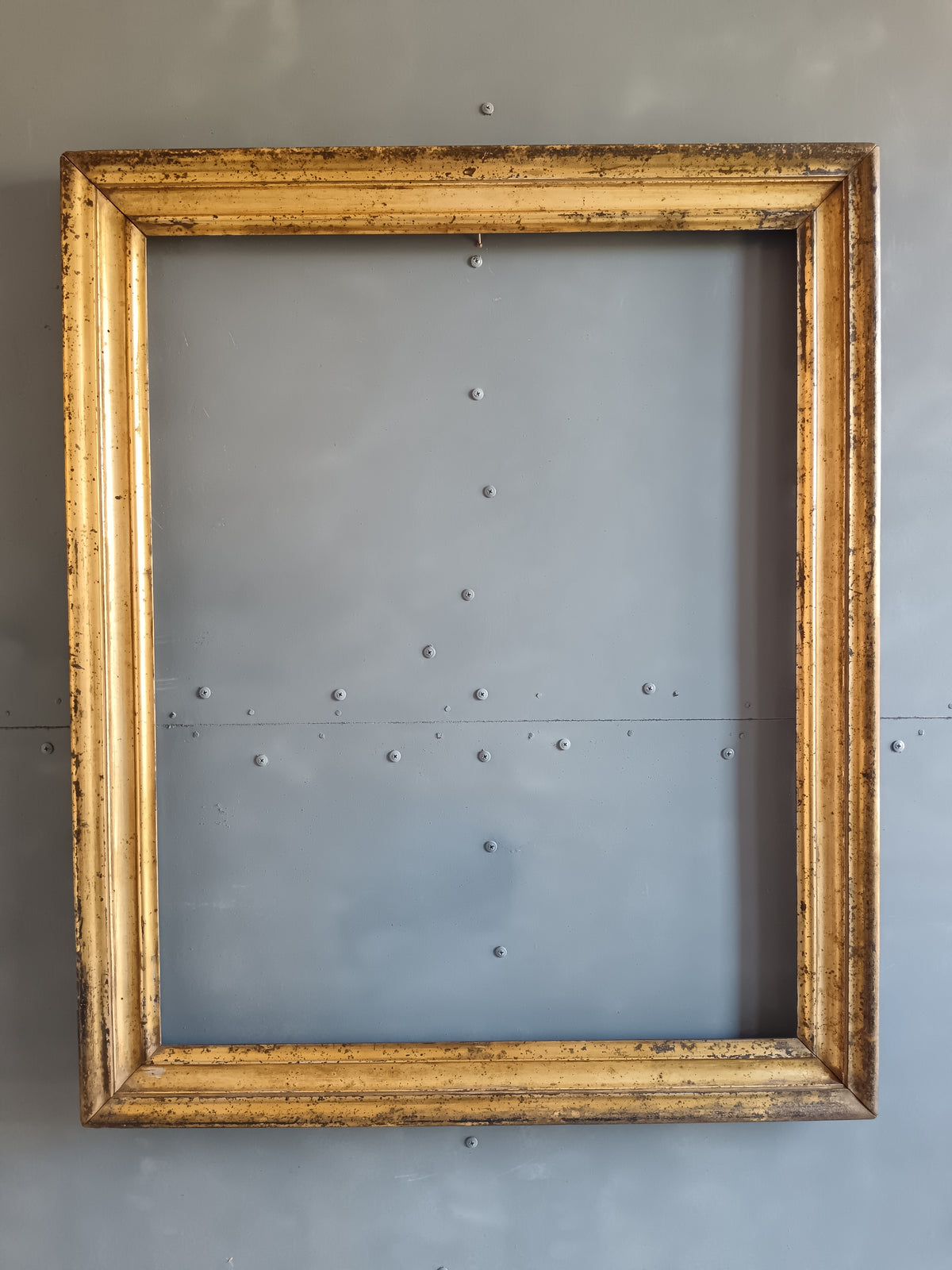 Cornice Antica Dorata a Foglia Metà 800 Ottocento Legno per Specchio Quadro