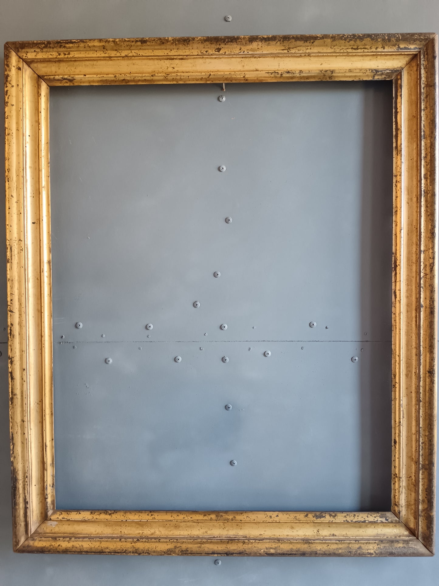 Cornice Antica Dorata a Foglia Metà 800 Ottocento Legno per Specchio Quadro