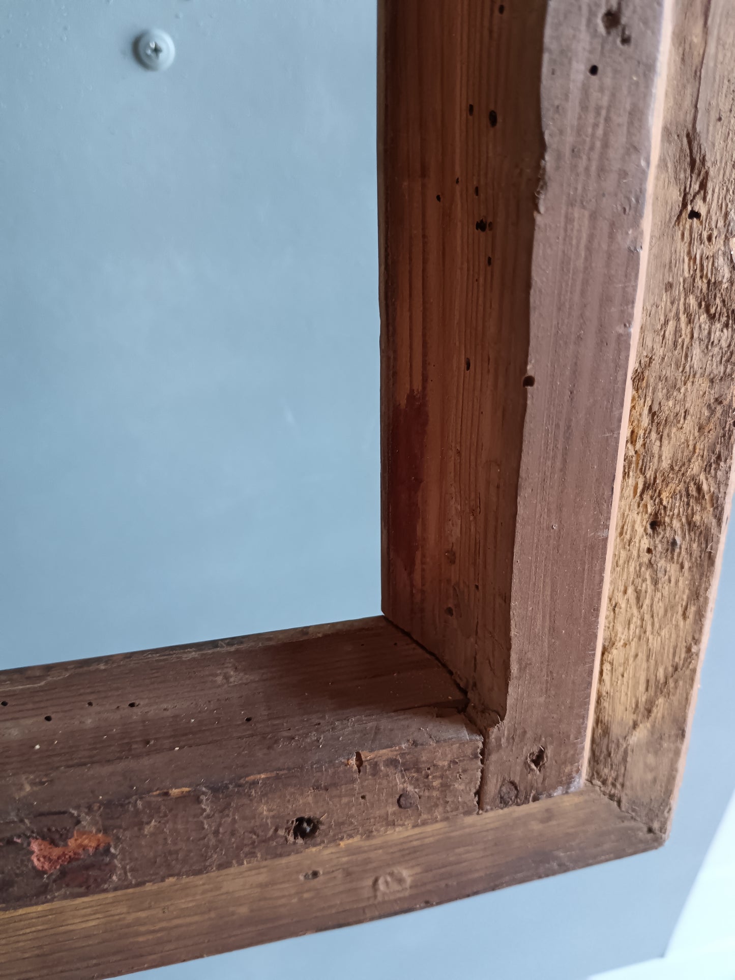 Cornice Antica Dorata a Foglia Metà 800 Ottocento Legno per Specchio Quadro