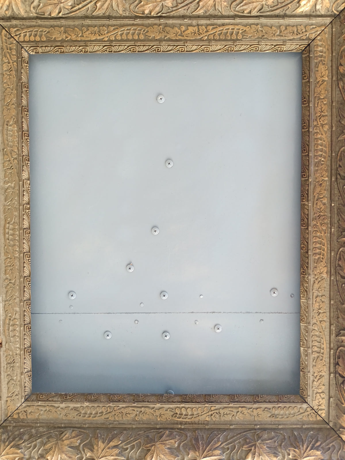 ANTICA CORNICE ITALIANA IN PASTIGLIA E FOGLIA D'ORO FINE '800