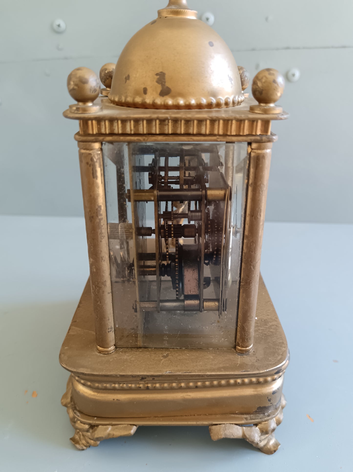 ANTICO OROLOGIO DA TAVOLO “CAPPUCCINA” / DA CARROZZA – PUTTO ALATO – FINE ‘800