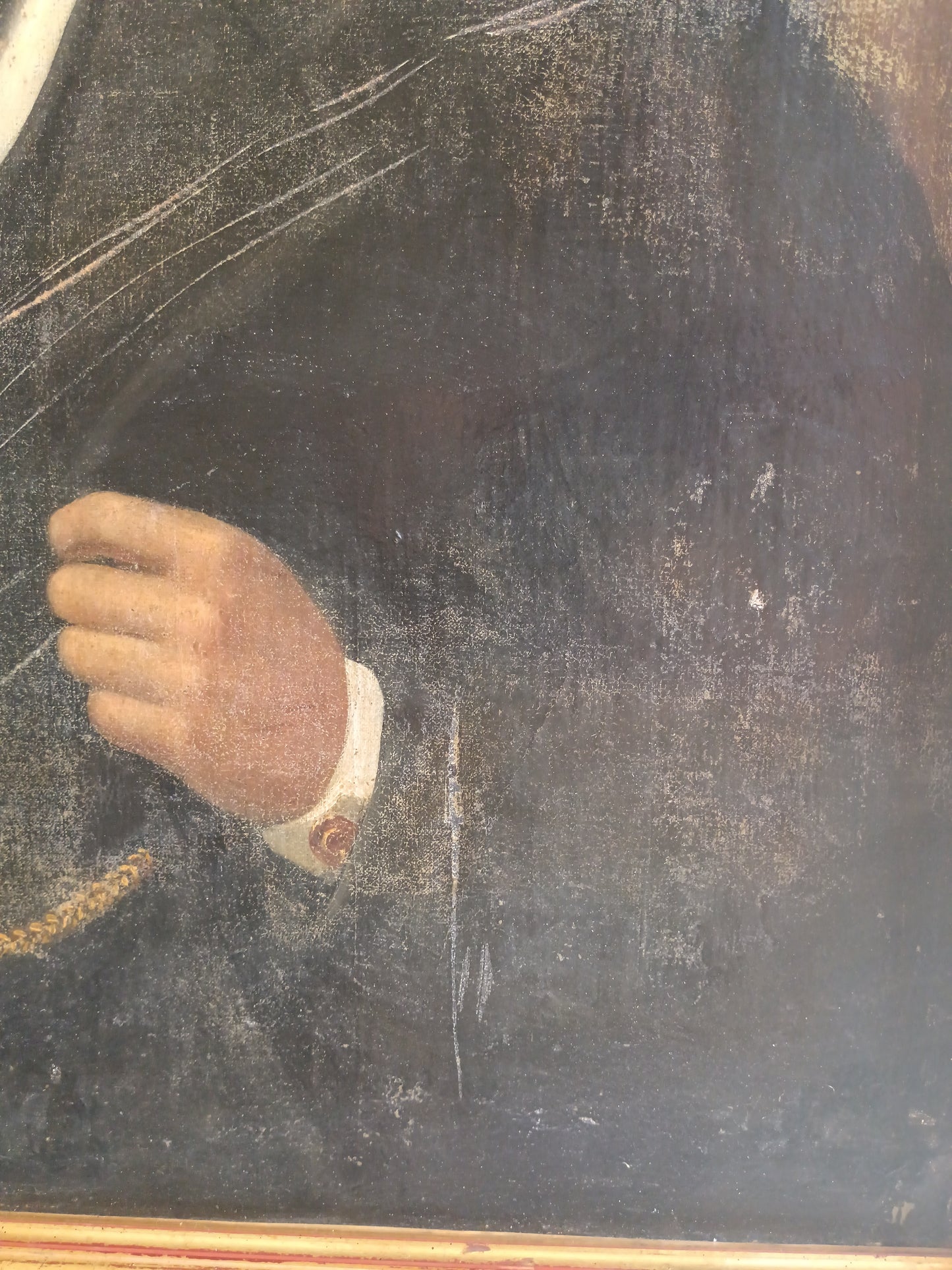 Antico Dipinto Olio su Tela Ritratto d'Uomo con Sigaro Fine Ottocento 65x78 cm
