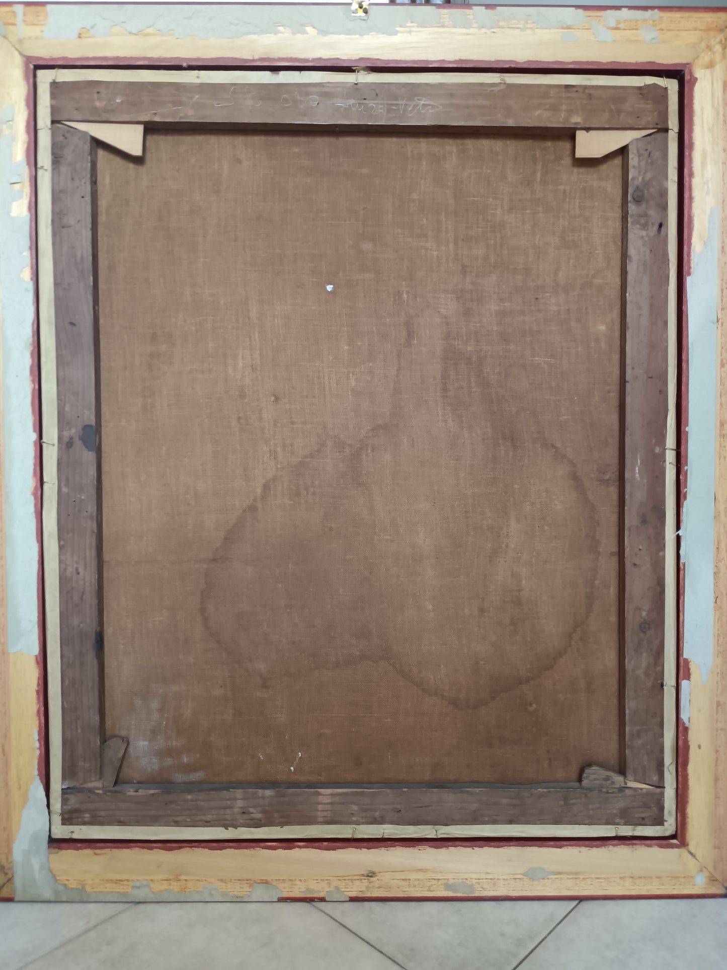 Antico Dipinto Olio su Tela Ritratto d'Uomo con Sigaro Fine Ottocento 65x78 cm