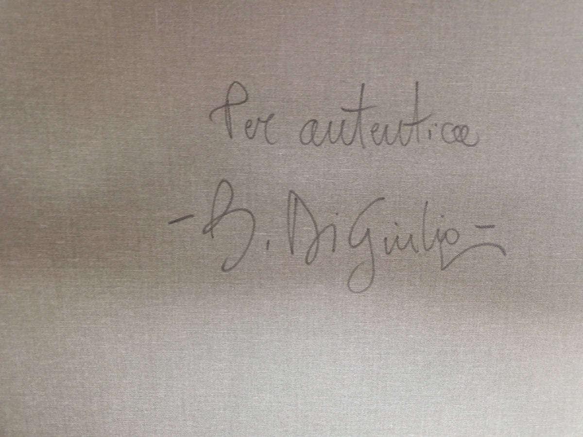 Dipinto Bruno Di Giulio Mareggiata Olio Su Tela 70x50 Autentica Sul Retro