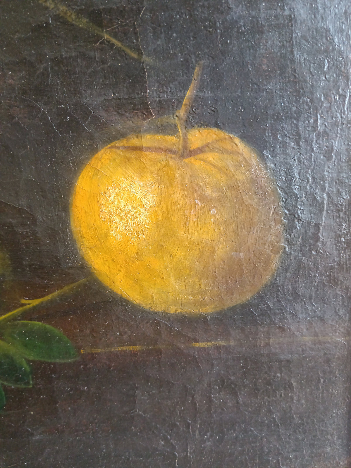 NATURA MORTA CON FRUTTA OLIO SU TELA MONOGRAMMATO MT VINTAGE QUADRO D'EPOCA