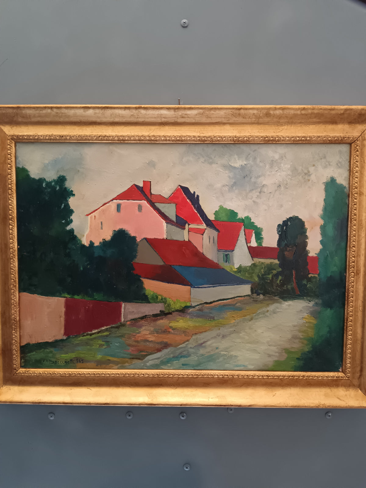 Aldo Augusto Baccinetti (1903-1990) dipinto olio su tela epoca