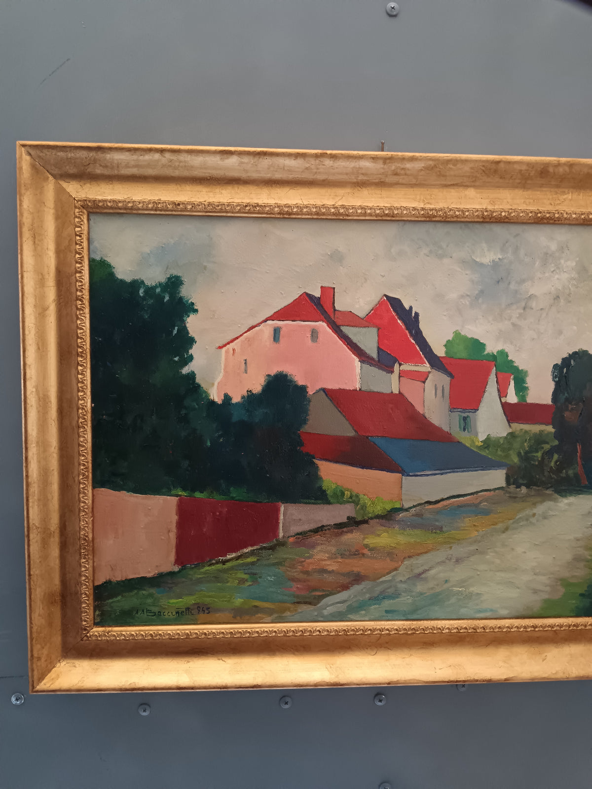 Aldo Augusto Baccinetti (1903-1990) dipinto olio su tela epoca