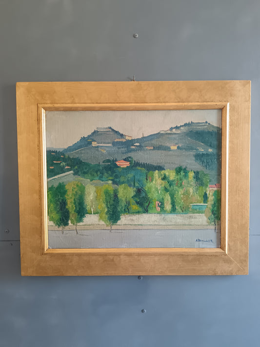 ALDO AUGUSTO BACCINETTI 1903-1990 – FIRENZE “LA PRIMAVERA IN PERIFERIA” 1969