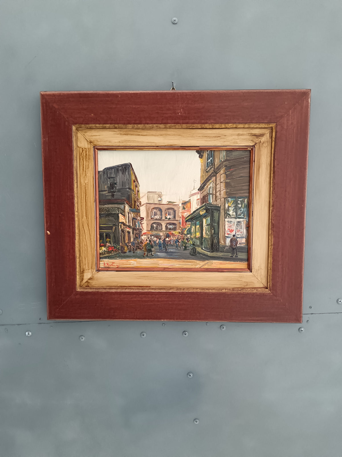 ANTONIO MARTUCCI (Napoli 1934) – MERCATO NAPOLETANO – OLIO SU TAVOLA