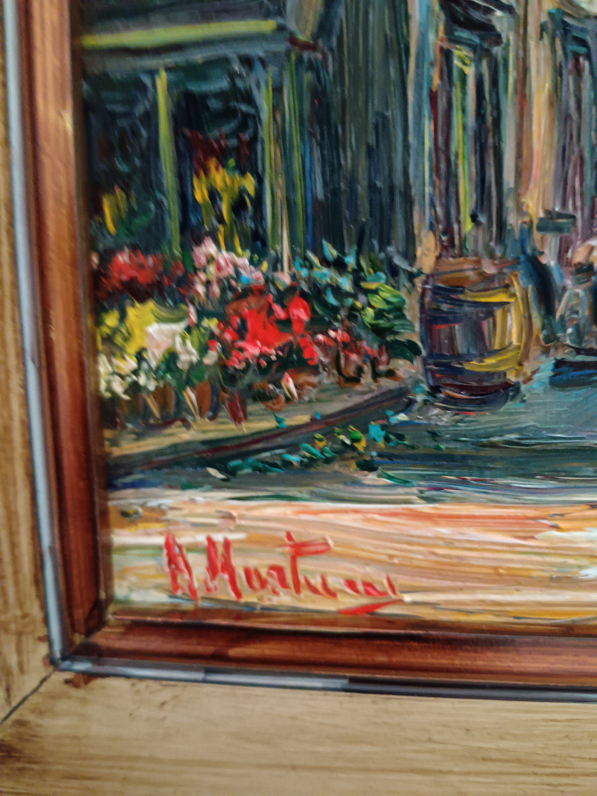 ANTONIO MARTUCCI (Napoli 1934) – MERCATO NAPOLETANO – OLIO SU TAVOLA