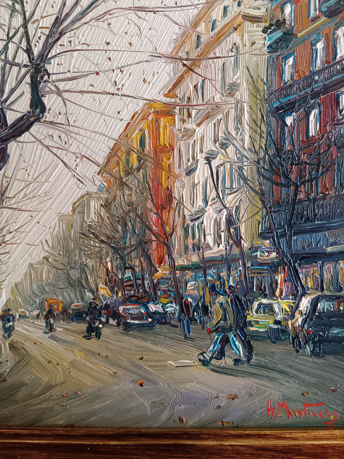 ANTONIO MARTUCCI (NAPOLI 1934) – VIA LUCA GIORDANO AL VOMERO – 2002 – OLIO SU TAVOLA
