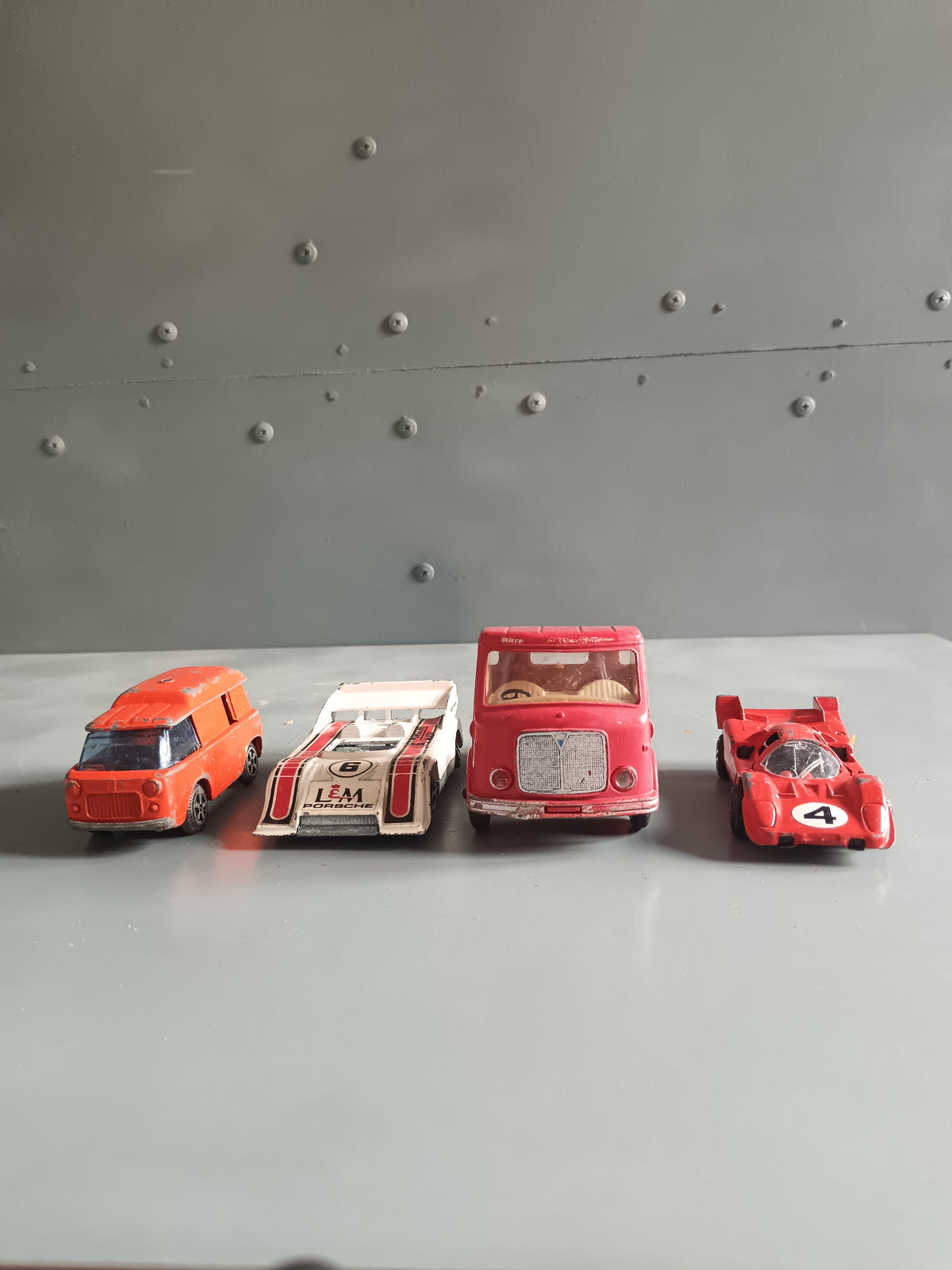 Lotto 4 Modellini Vintage Politoys Dinky Toys Porsche 917/30 1:43 Made Italy