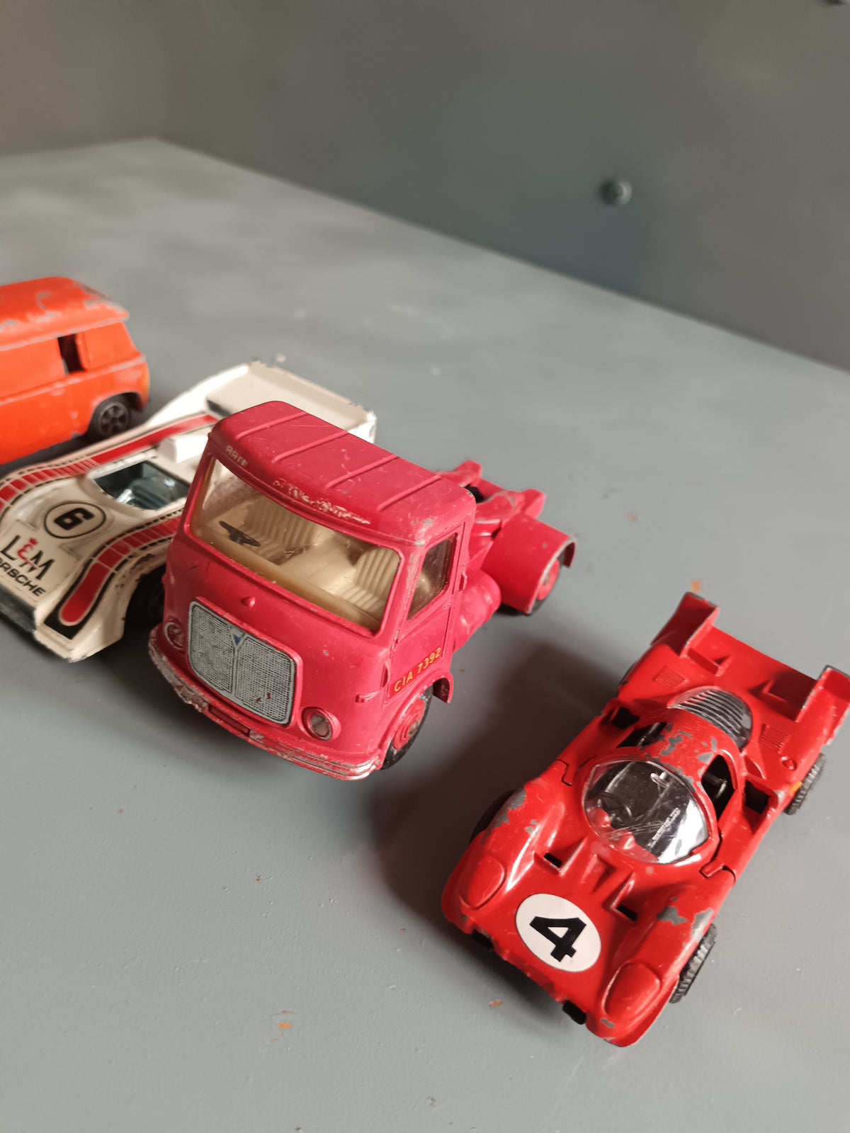 Lotto 4 Modellini Vintage Politoys Dinky Toys Porsche 917/30 1:43 Made Italy
