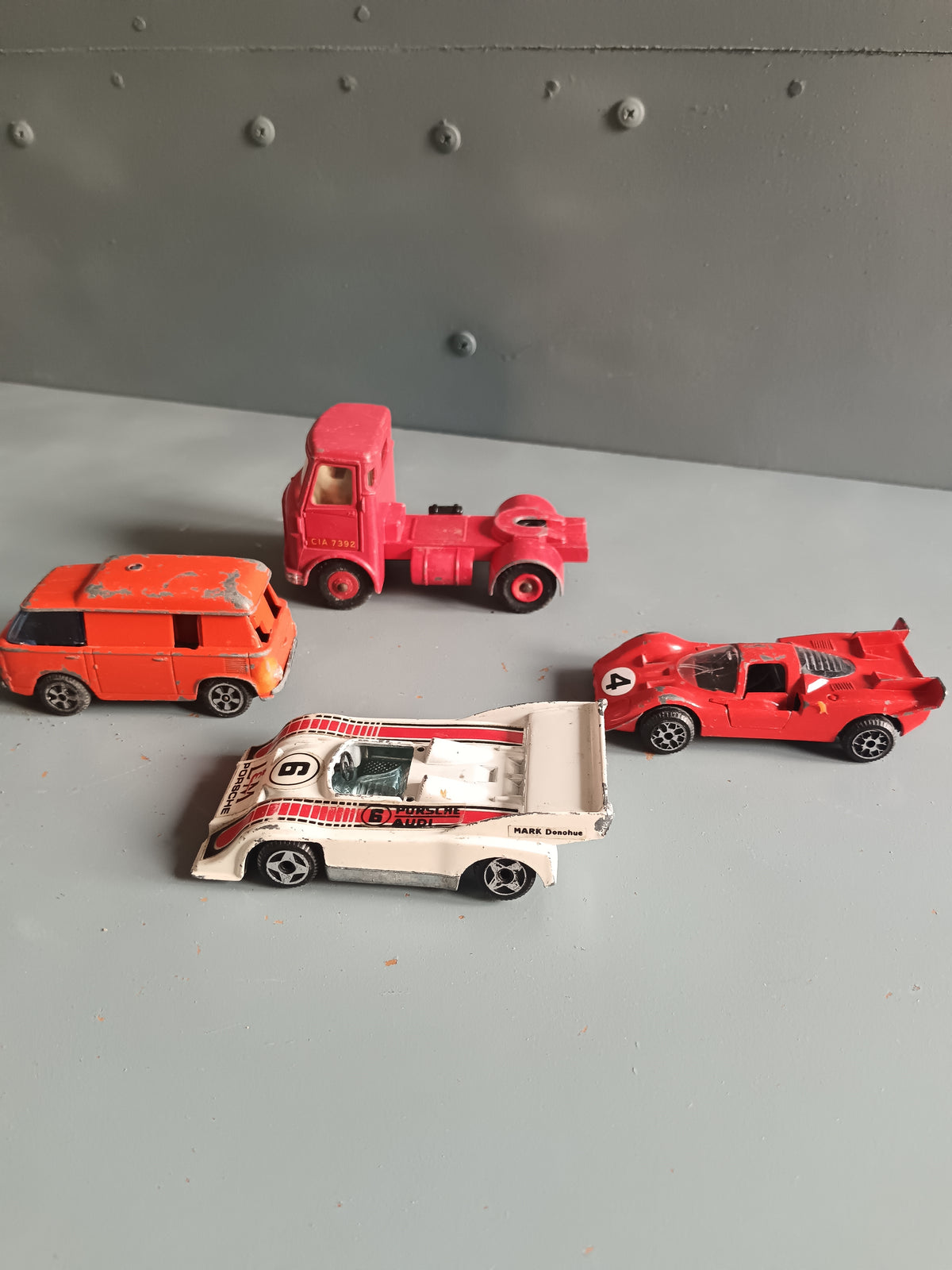 Lotto 4 Modellini Vintage Politoys Dinky Toys Porsche 917/30 1:43 Made Italy