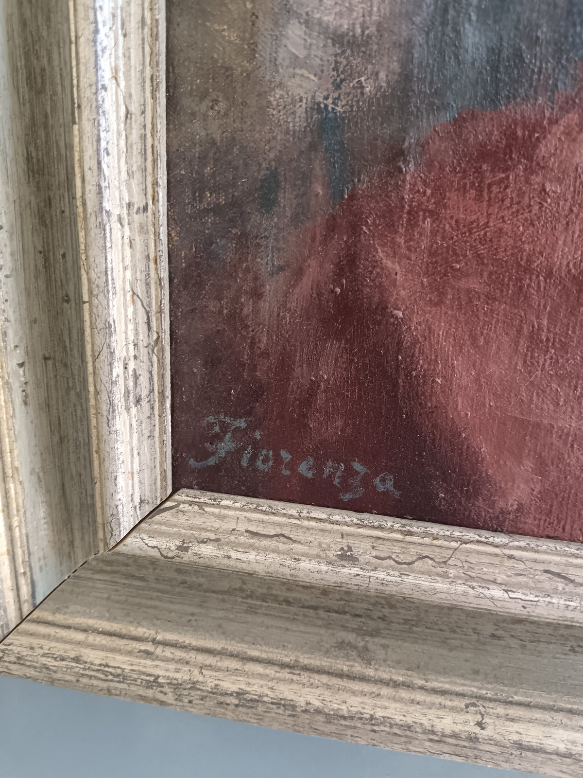 Vintage Still Life Flowers Oil Painting Fiorenza Boccalatte (1900-1976) Framed