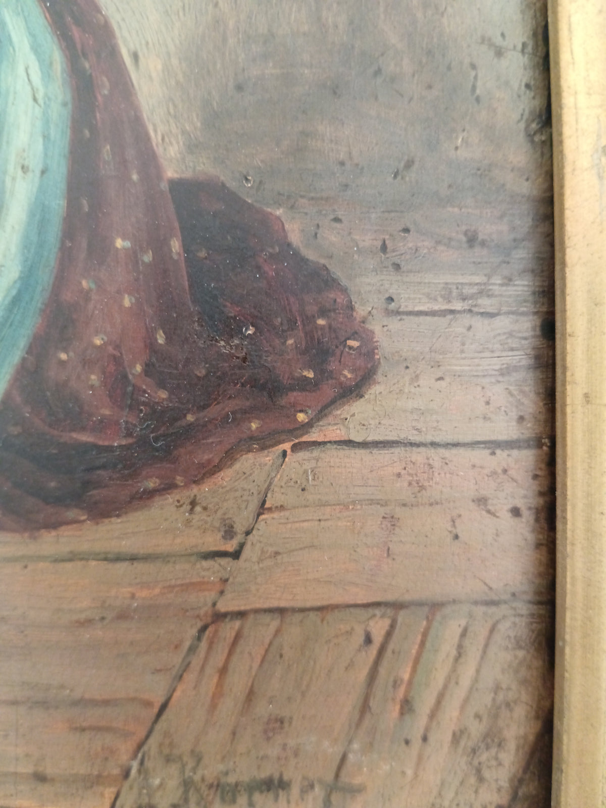A. Körner – Scena di genere con riferimento a Maria Stuart – Olio su tavola – Firmato