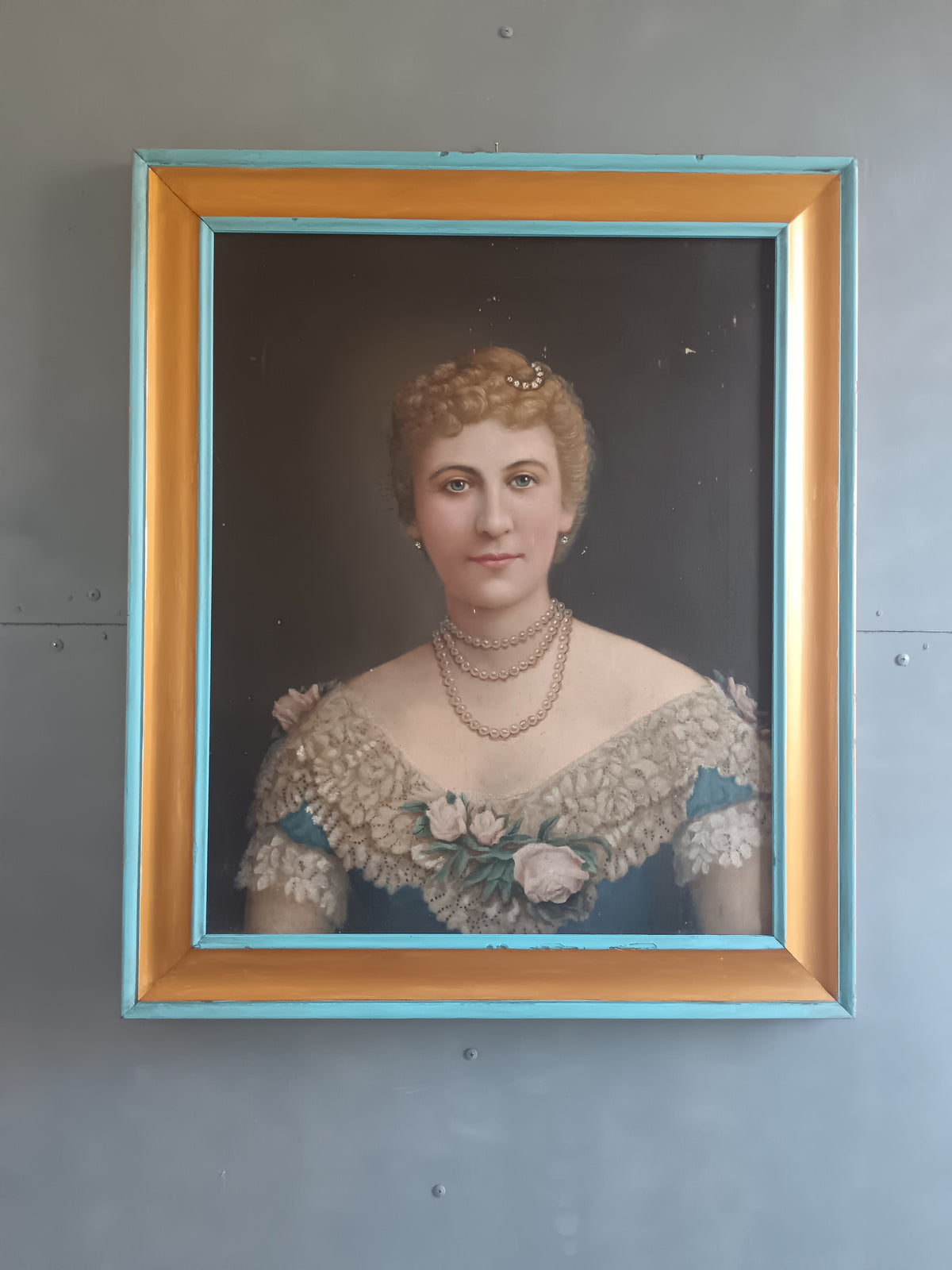RARO RITRATTO DELLA REGINA MARGHERITA DI SAVOIA – OLIO SU TELA (FINE '800 / PRIMI '900