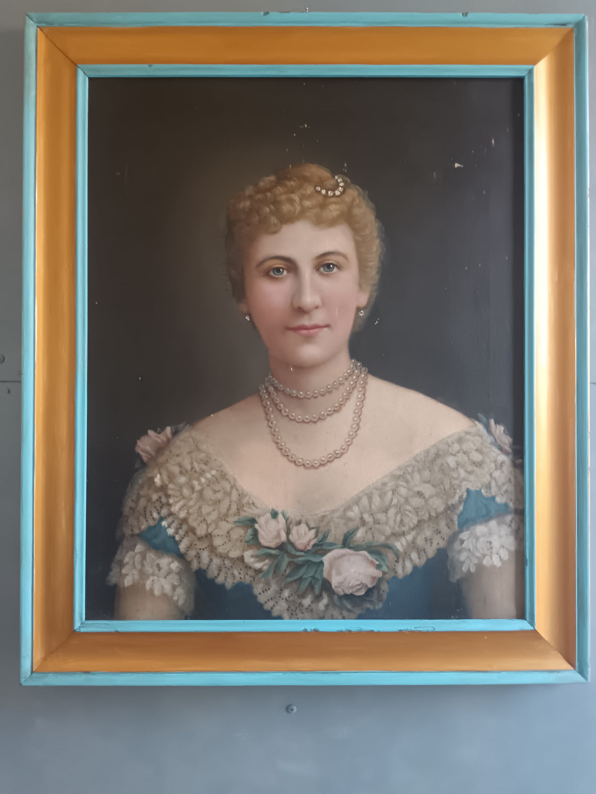 RARO RITRATTO DELLA REGINA MARGHERITA DI SAVOIA – OLIO SU TELA (FINE '800 / PRIMI '900
