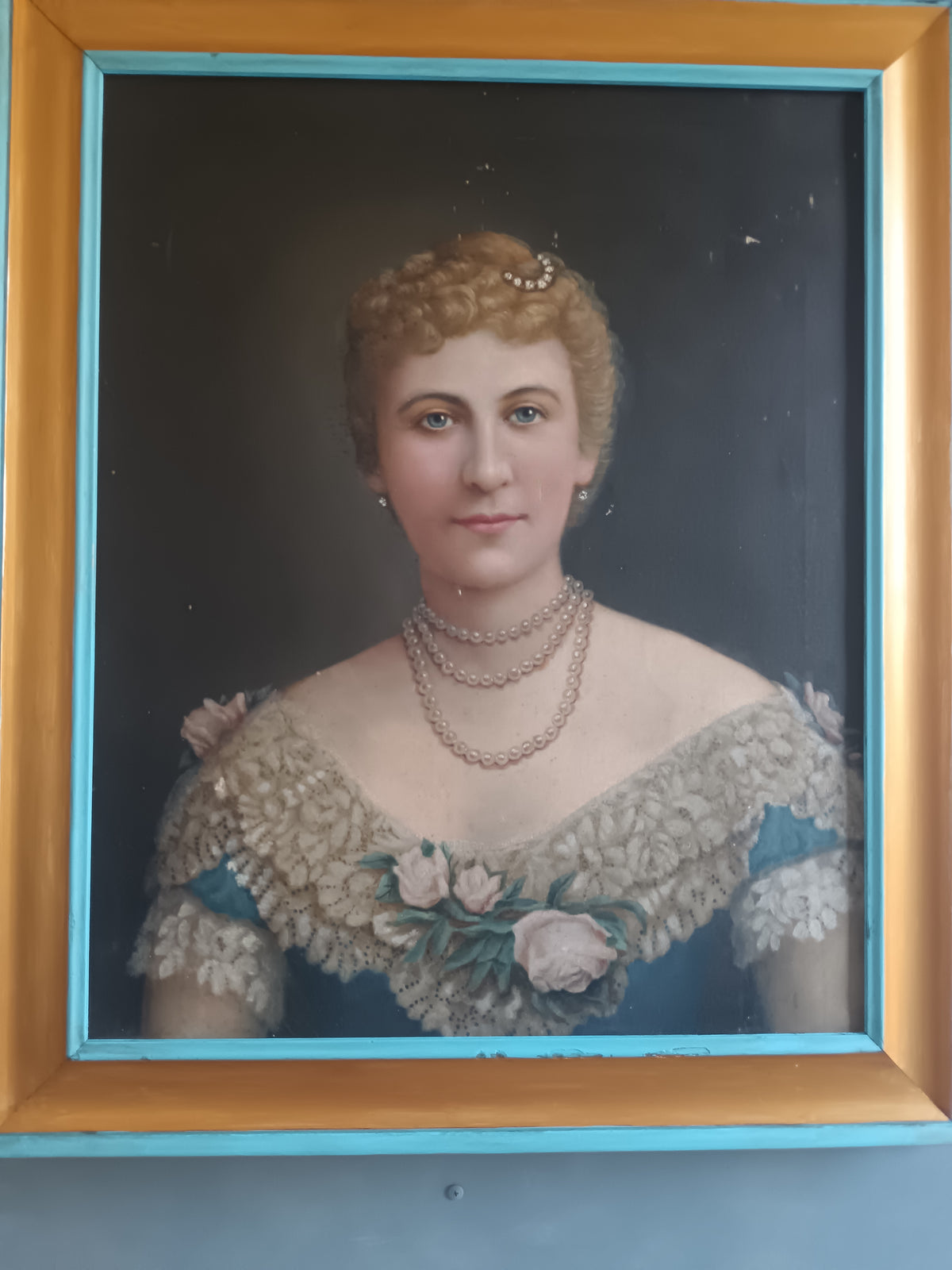 RARO RITRATTO DELLA REGINA MARGHERITA DI SAVOIA – OLIO SU TELA (FINE '800 / PRIMI '900