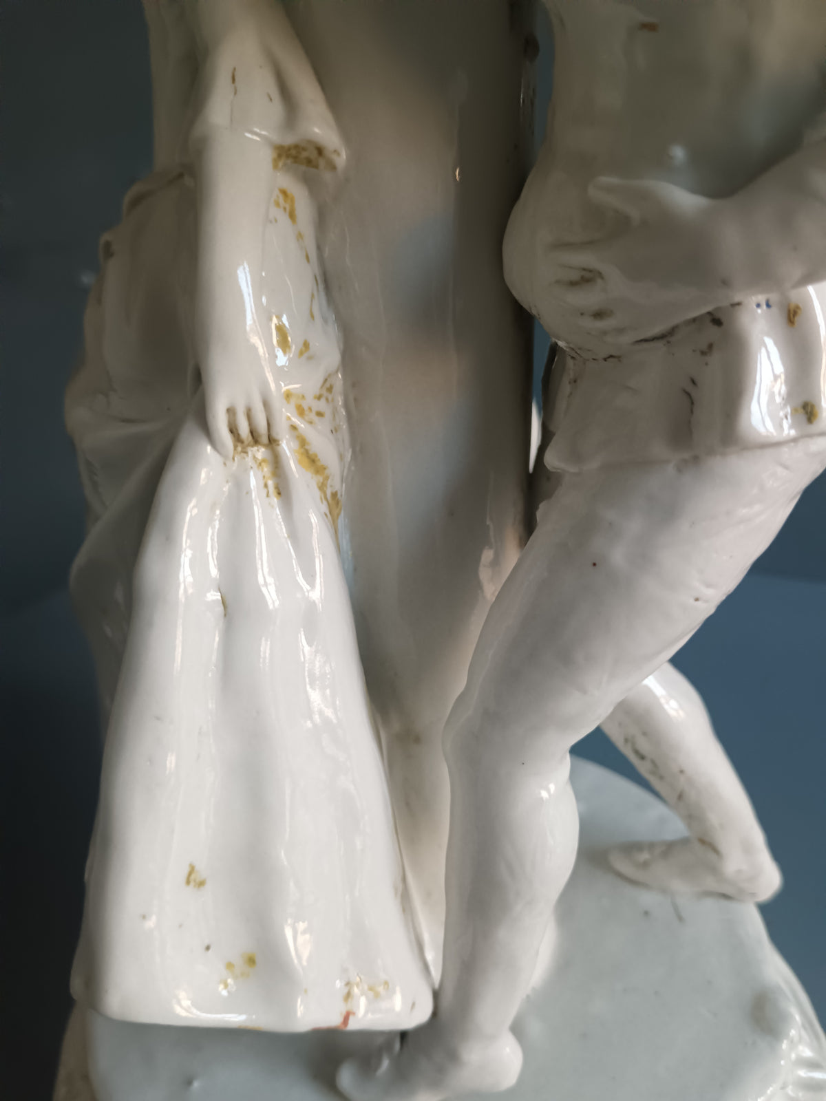 Scultura Antica Porcellana Bianca Commedia Arte Maschera Capodimonte Nymphenburg