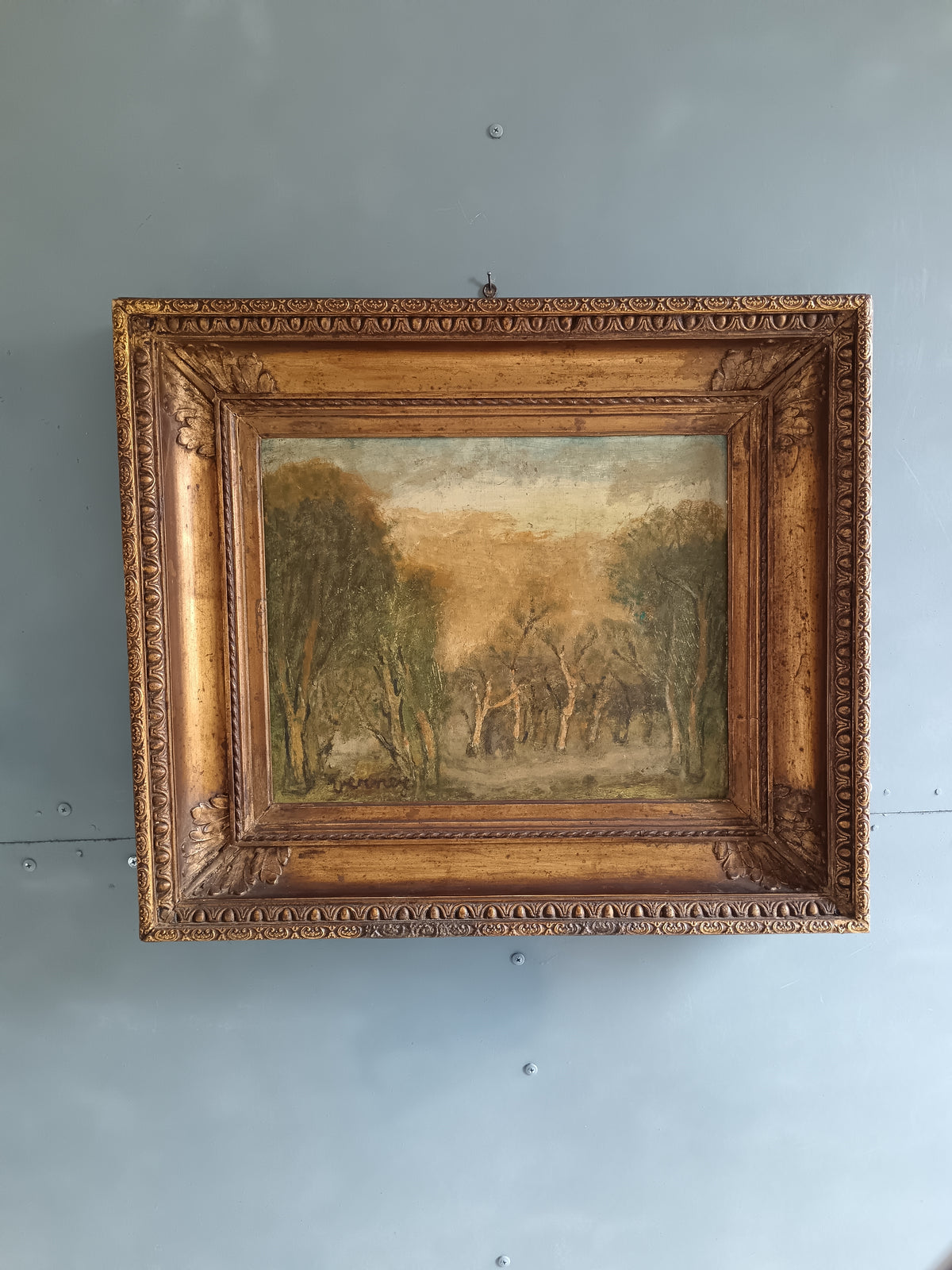 Dipinto Olio su Tavola "Paesaggio Boschivo" - François-Joseph VERNAY (1864-1950)
