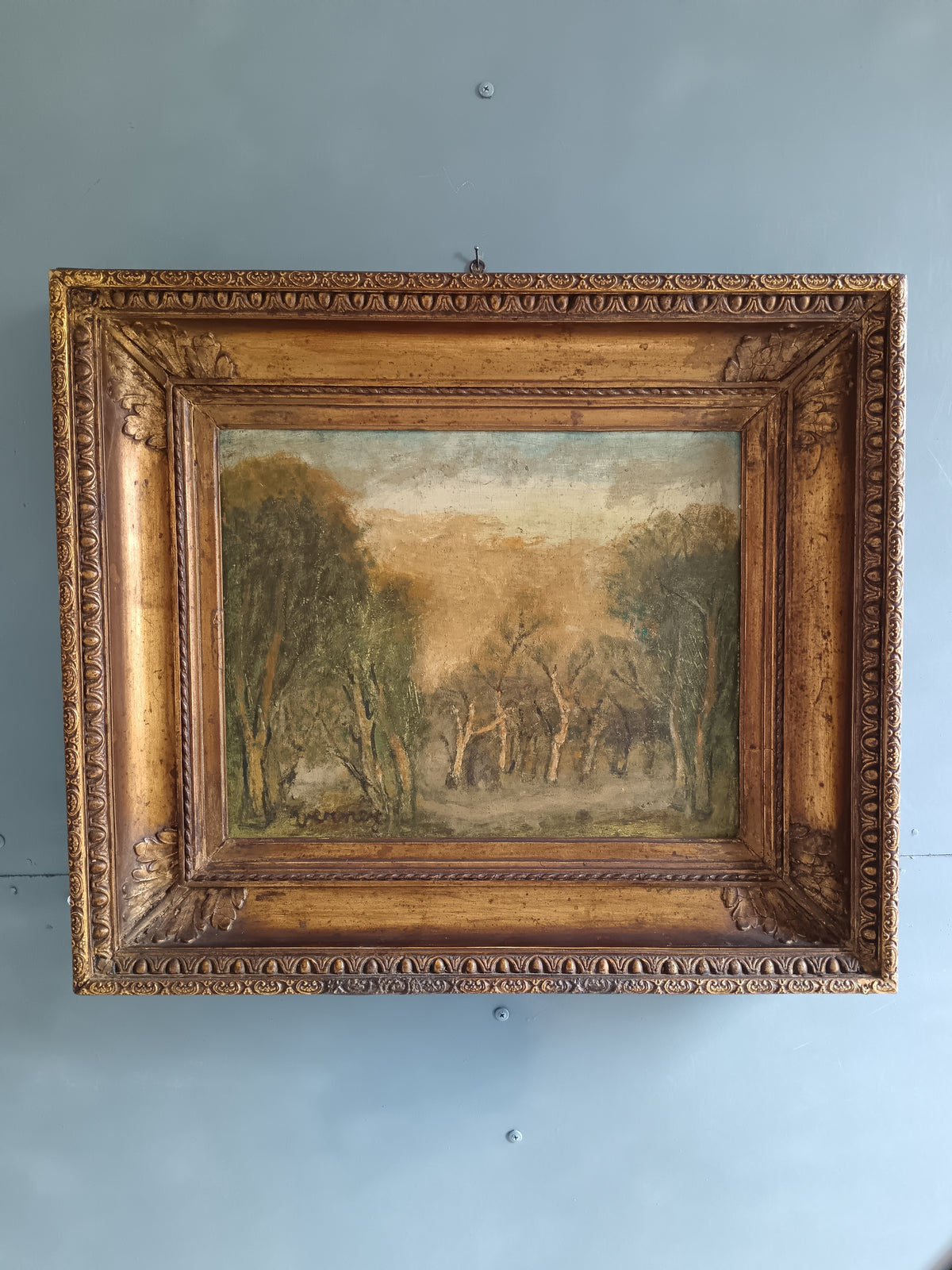 Dipinto Olio su Tavola "Paesaggio Boschivo" - François-Joseph VERNAY (1864-1950)