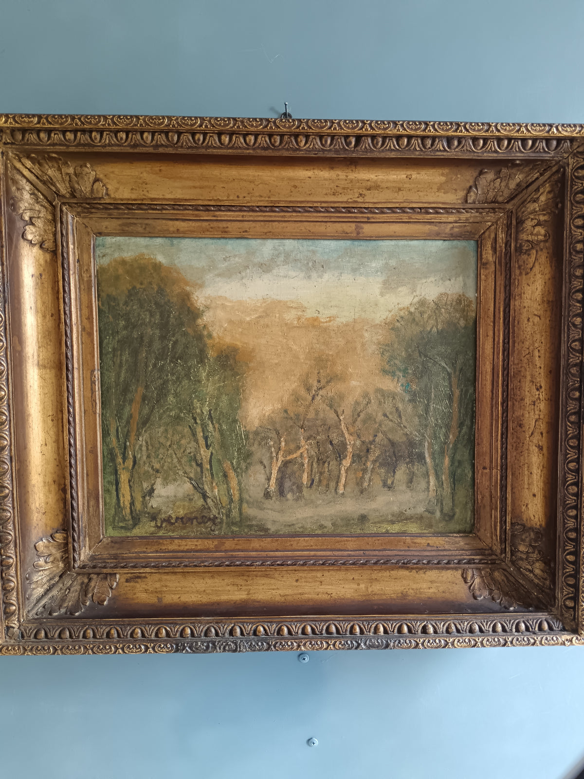 Dipinto Olio su Tavola "Paesaggio Boschivo" - François-Joseph VERNAY (1864-1950)