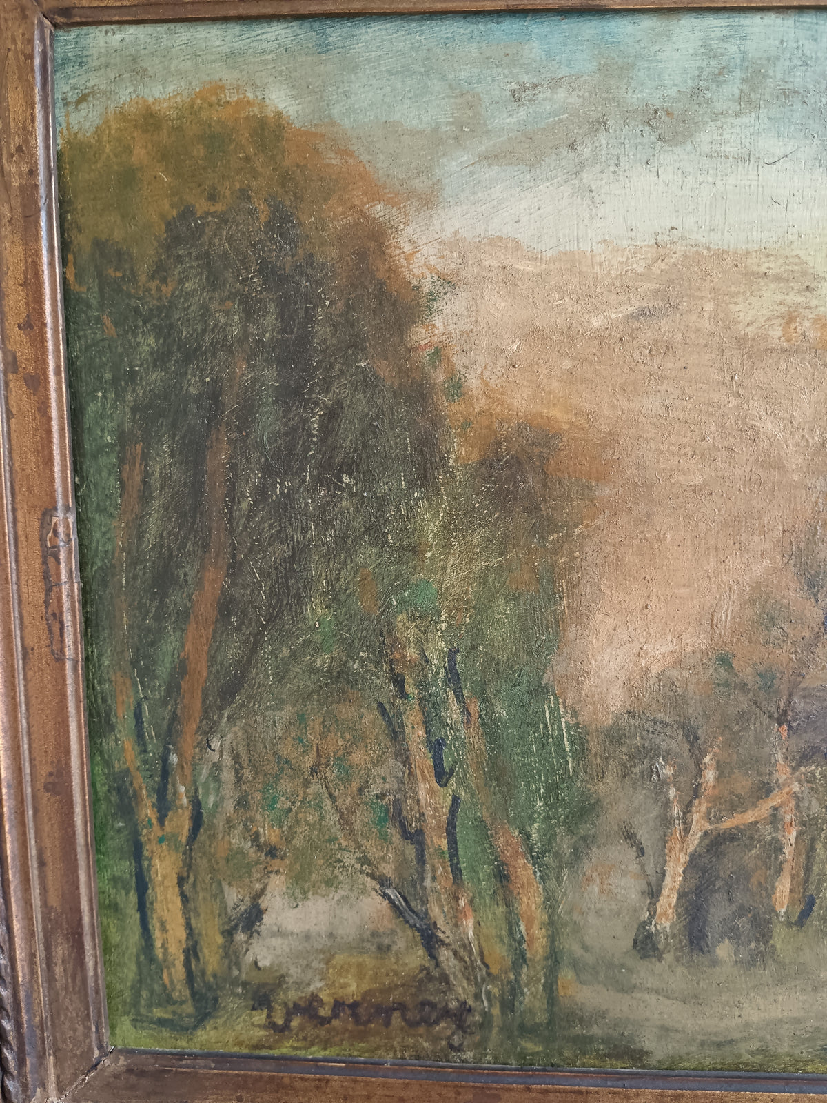Dipinto Olio su Tavola "Paesaggio Boschivo" - François-Joseph VERNAY (1864-1950)