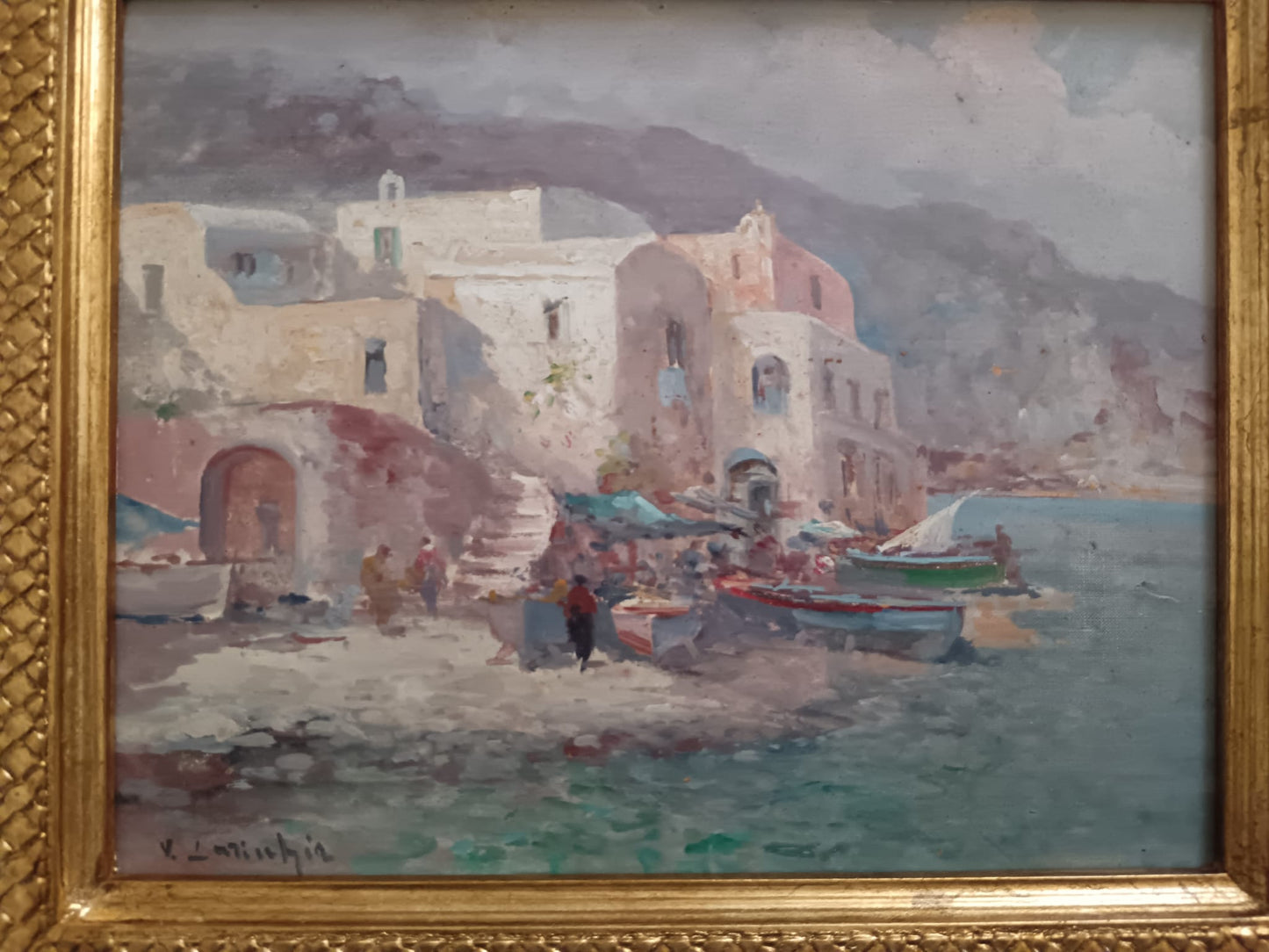 Vincenzo Laricchia (Napoli 1940-2017)- dipinto olio su pannello