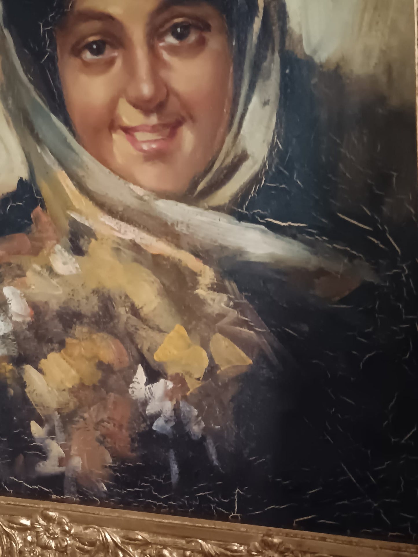 Antonio Bovo (XX Secolo)- Ritratto dipinto olio su tela