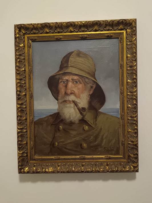 Ritratto (Scuola Tedesca XX Secolo)- dipinto olio su tela