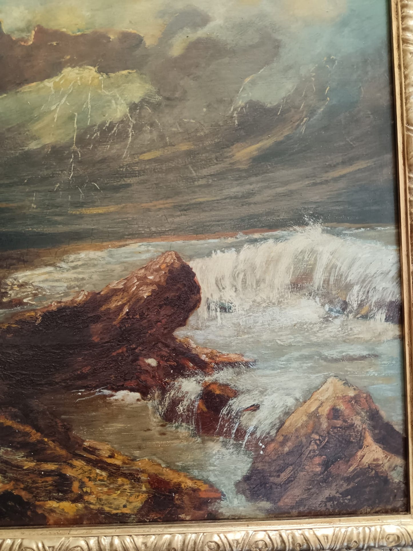 Vincenzo Bizzarro (XX Secolo)- La Deriva, dipinto olio su legno