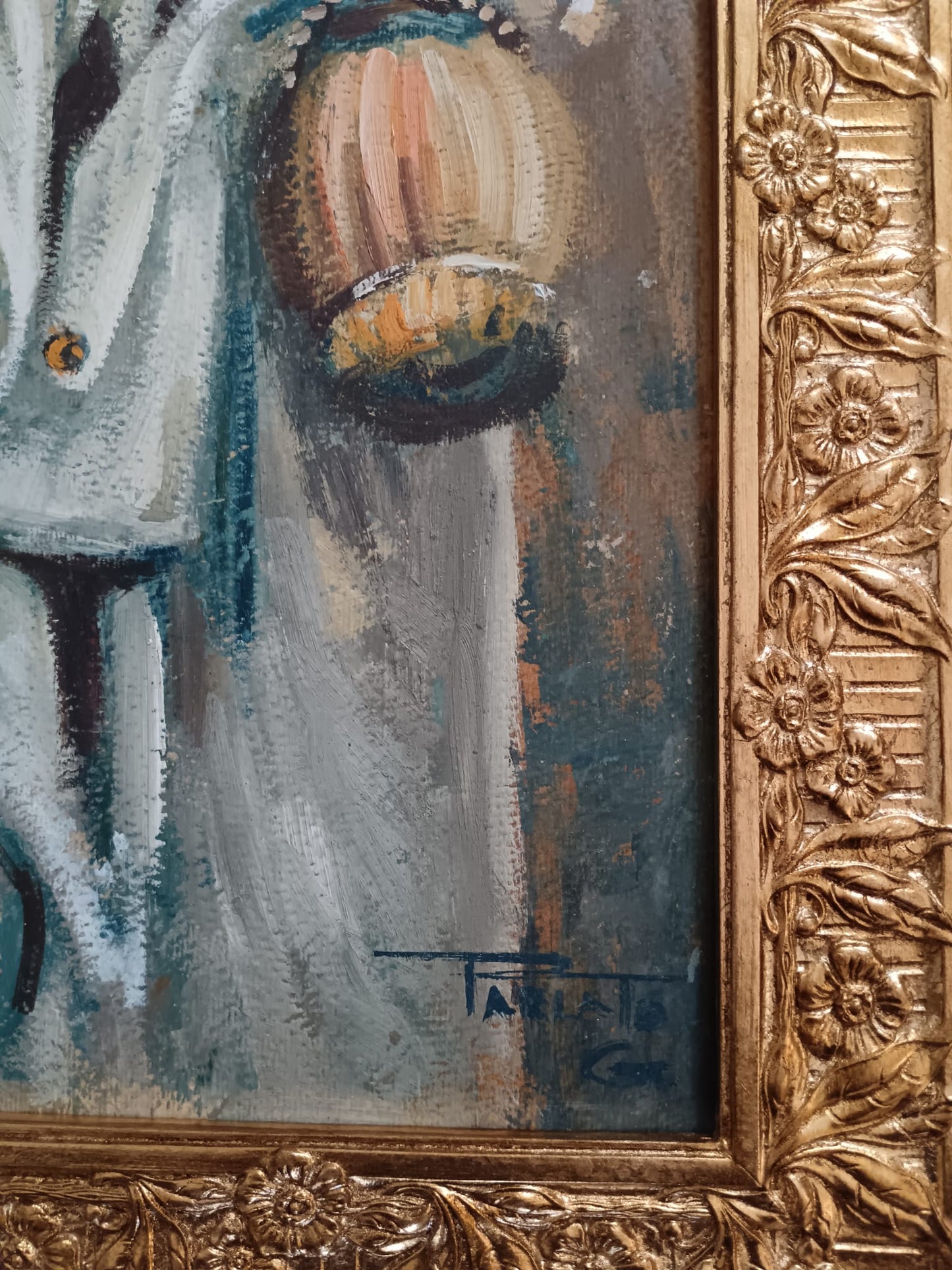 Giovanni Parlato (Vico Equense 1957)- dipinto olio su cartoncino