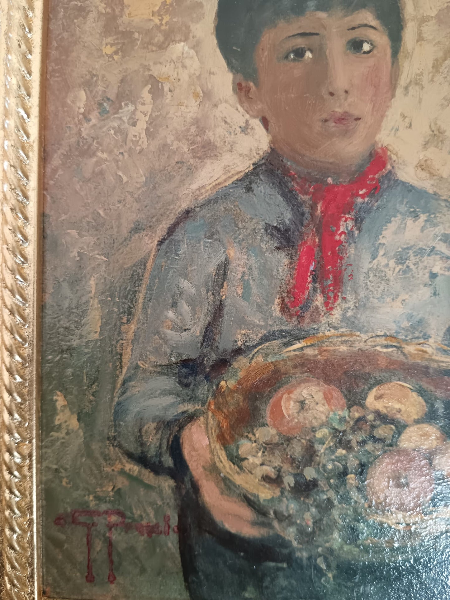 Giovanni Prassi (Napoli 1945)- dipinto olio su cartoncino