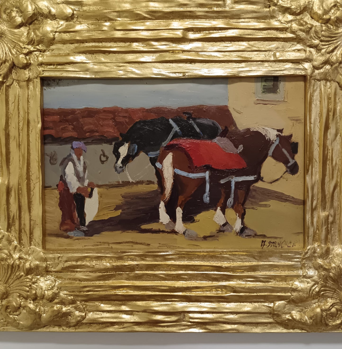 Alfredo Stengher (Livorno 1920/ 2000)- dipinto olio su pannello