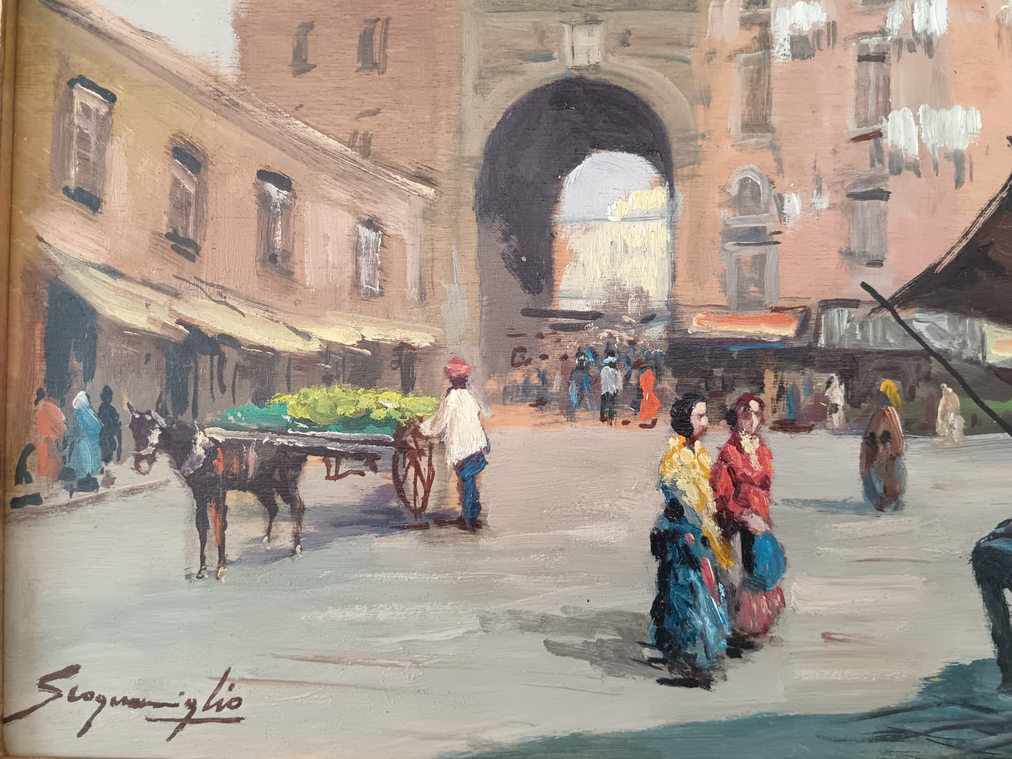 Giuseppe Scognamiglio (Portici 1901-1985)- dipinto olio su legno
