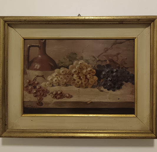 Alfredo Tosti (XX secolo)- Natura Morta- dipinto olio su legno