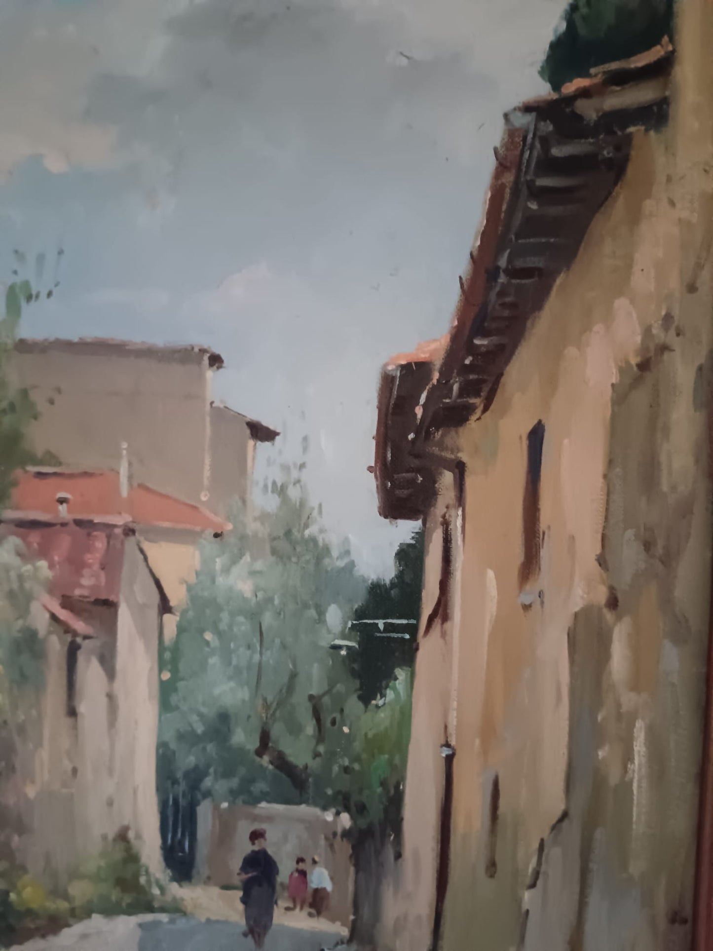 Gianfranco Curandai ( Firenze 1938) dipinto olio su tela applicata su cartoncino