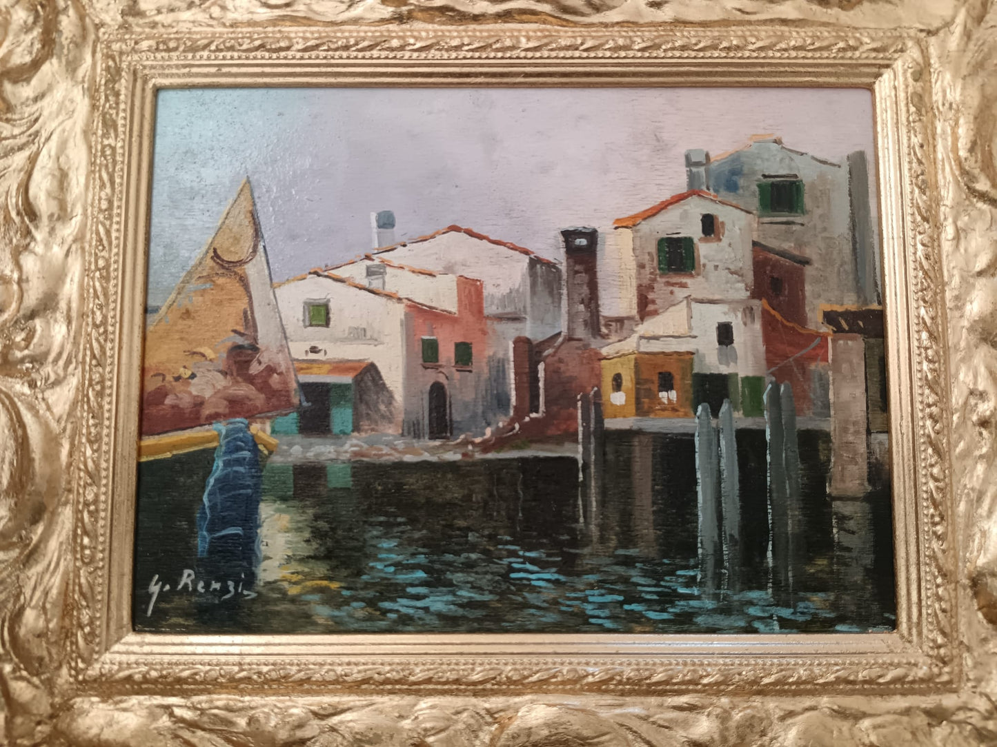 G. Renzi (XX Secolo)- dipinto olio su legno