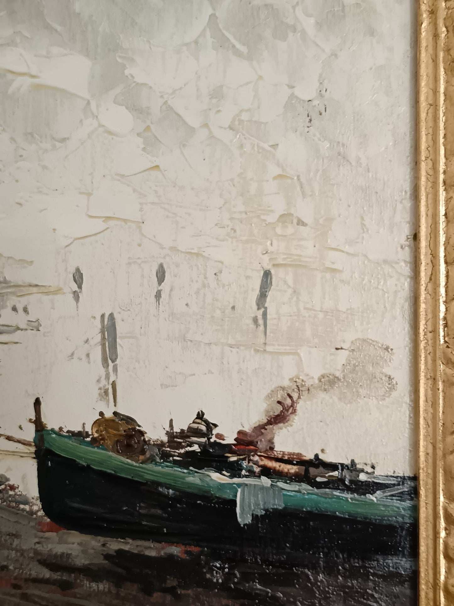 Paesaggio Marino (XX Secolo)- dipinto olio su legno