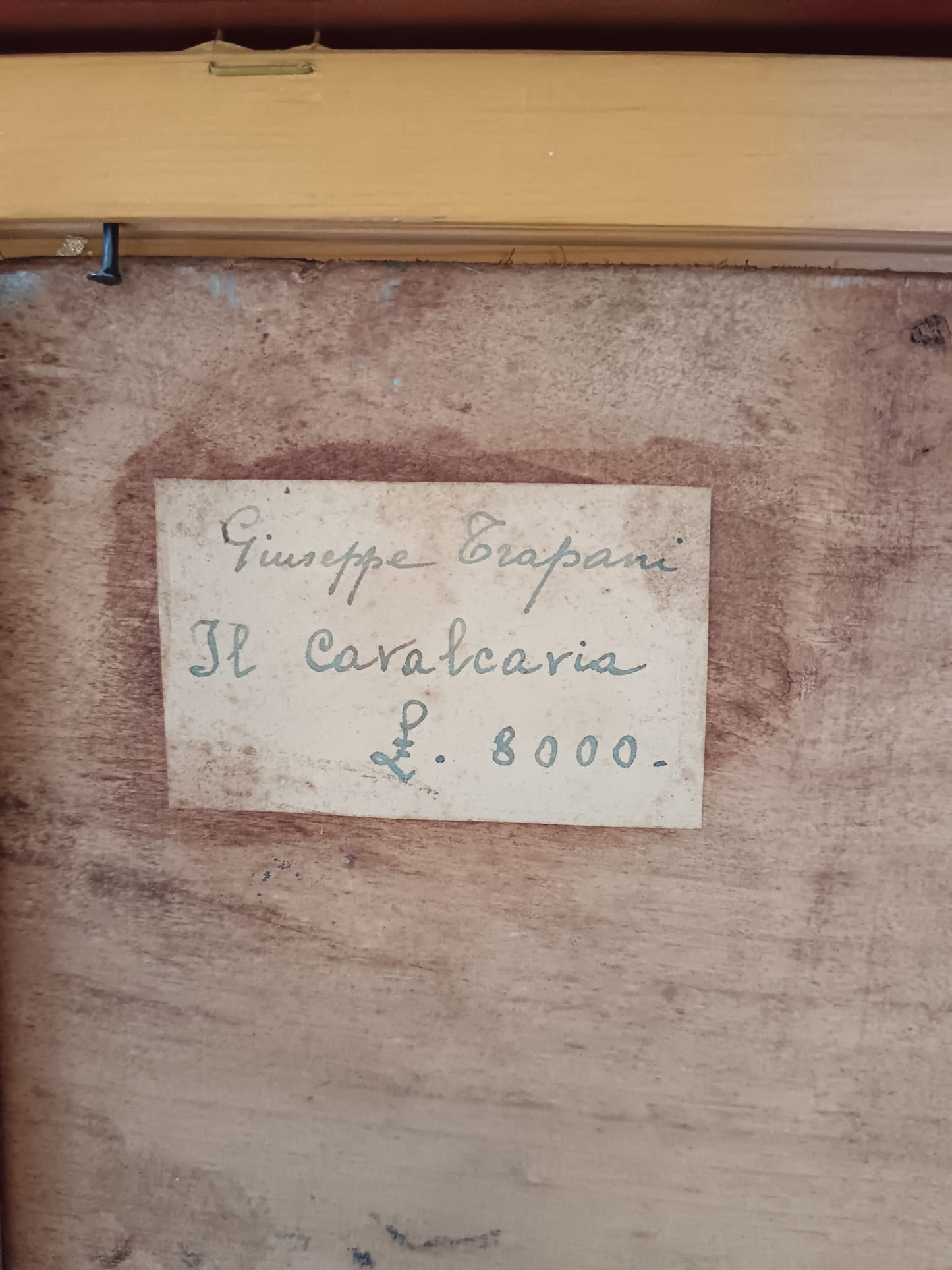 Giuseppe Trapani (scuola Napoletana XX Secolo)- dipinto olio su legno