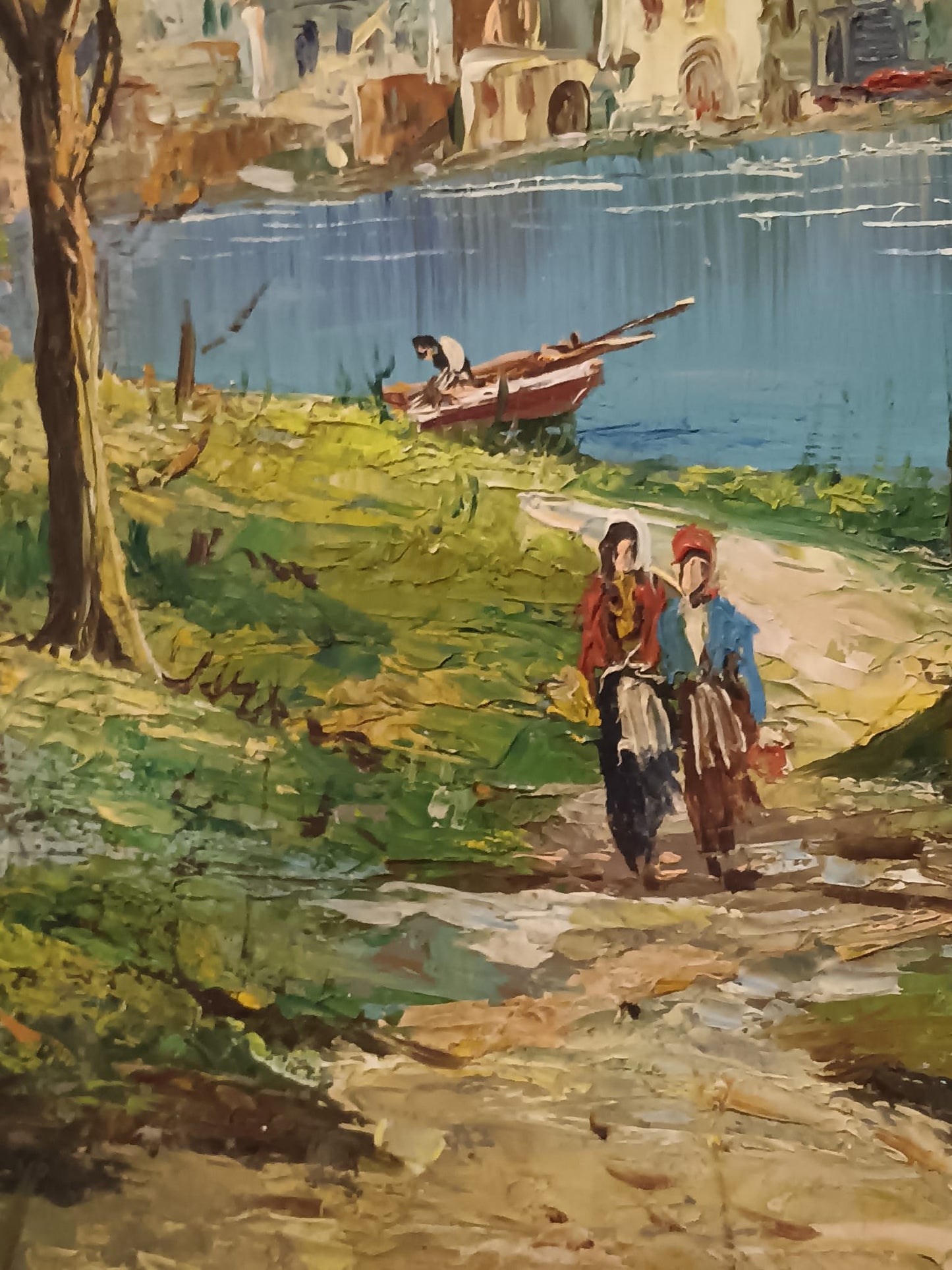 Paesaggio- dipinto olio su legno (prima metà del novecento)