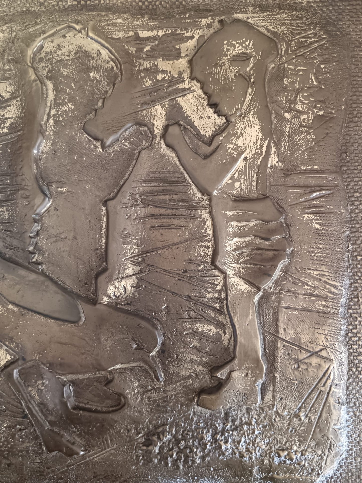 Scultura bassorilievo in bronzo ( XX Secolo)