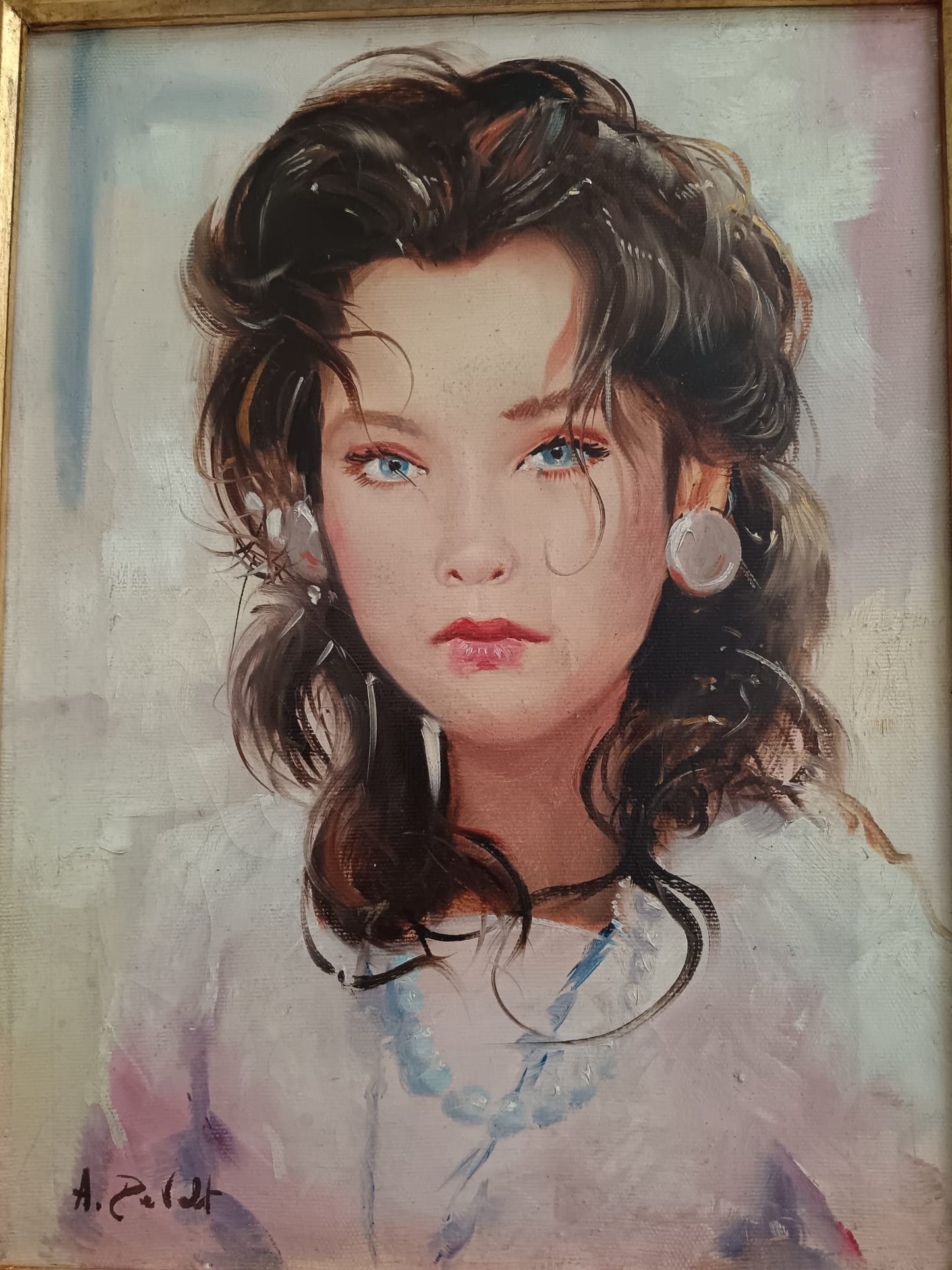 Ritratto di ragazza (XX Secolo)- dipinto olio su tela