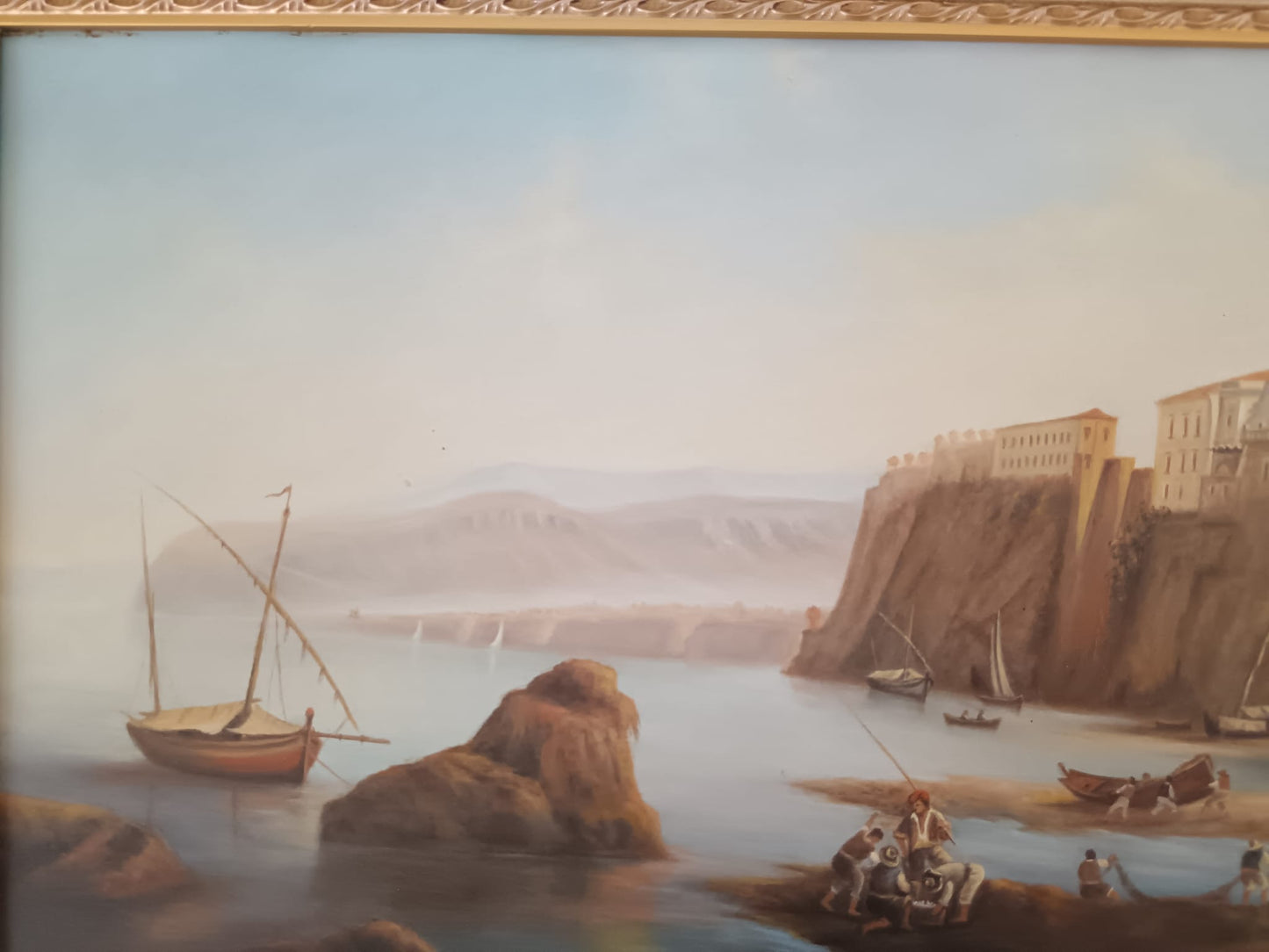 Giuseppe Monteleone (XX secolo)- " La casa sul tasso"- dipinto olio su tela