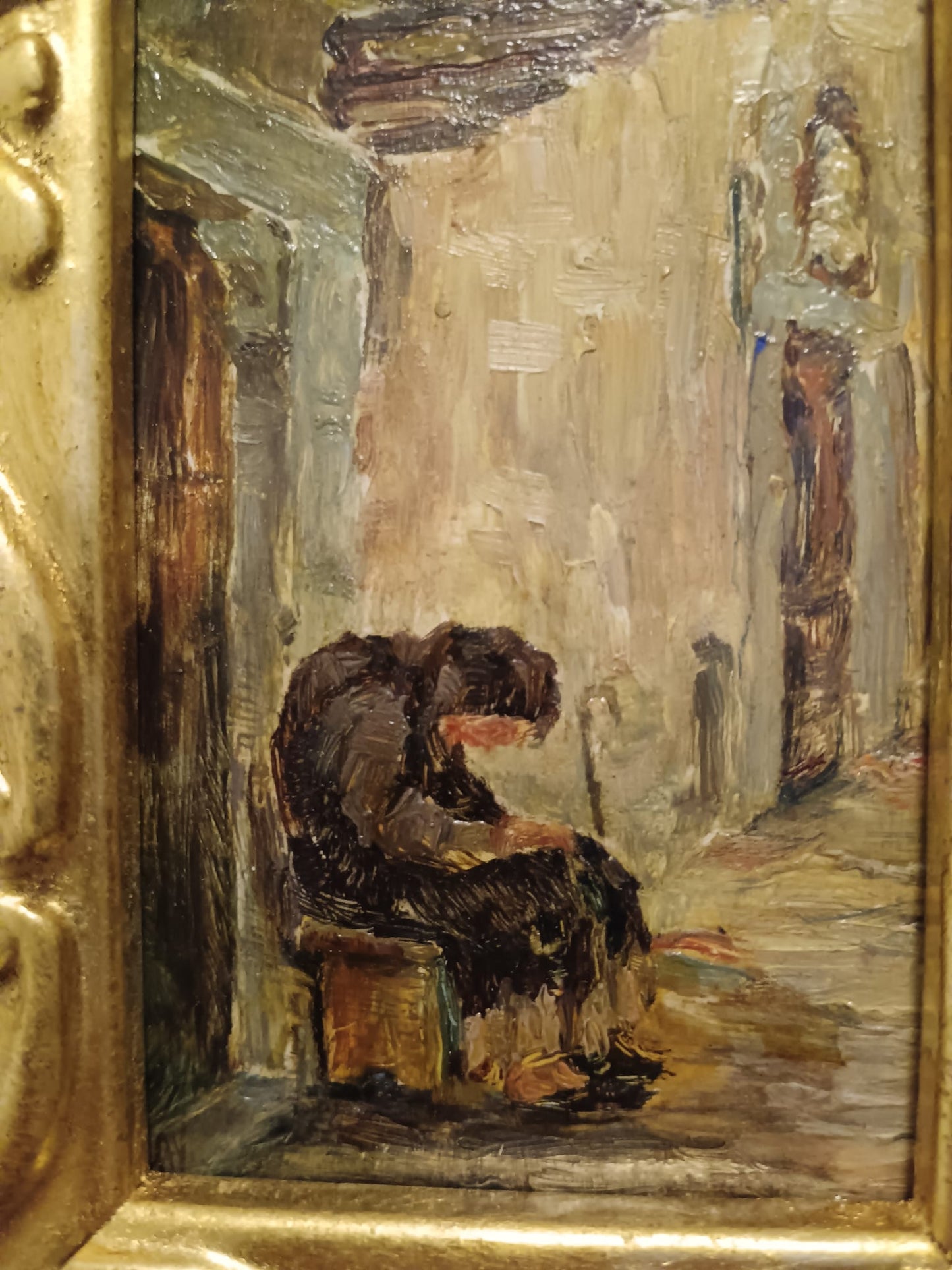 Dipinto olio su legno- prima metà del novecento