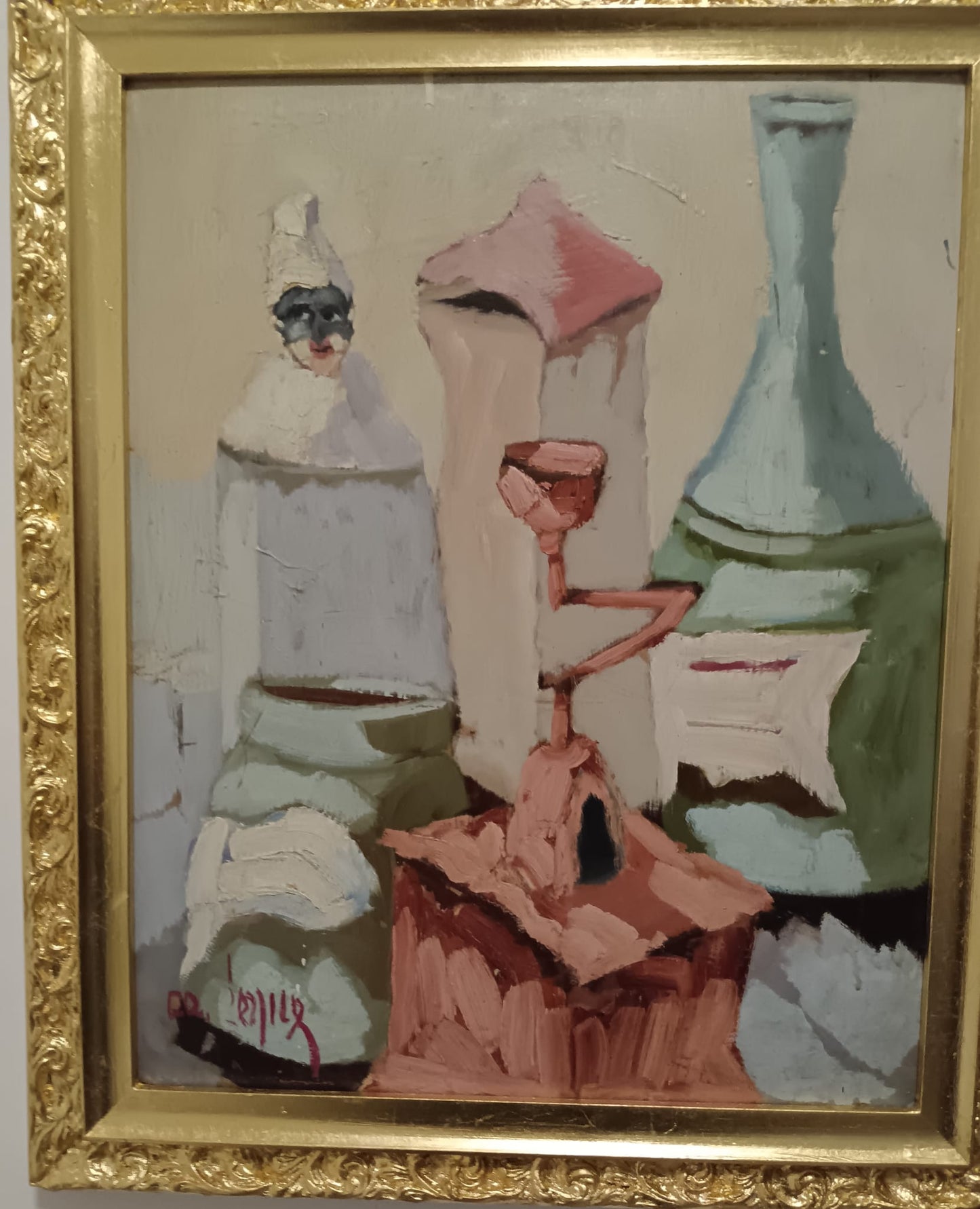 Serpico (XX Secolo)- Natura morta- dipinto olio su masonite