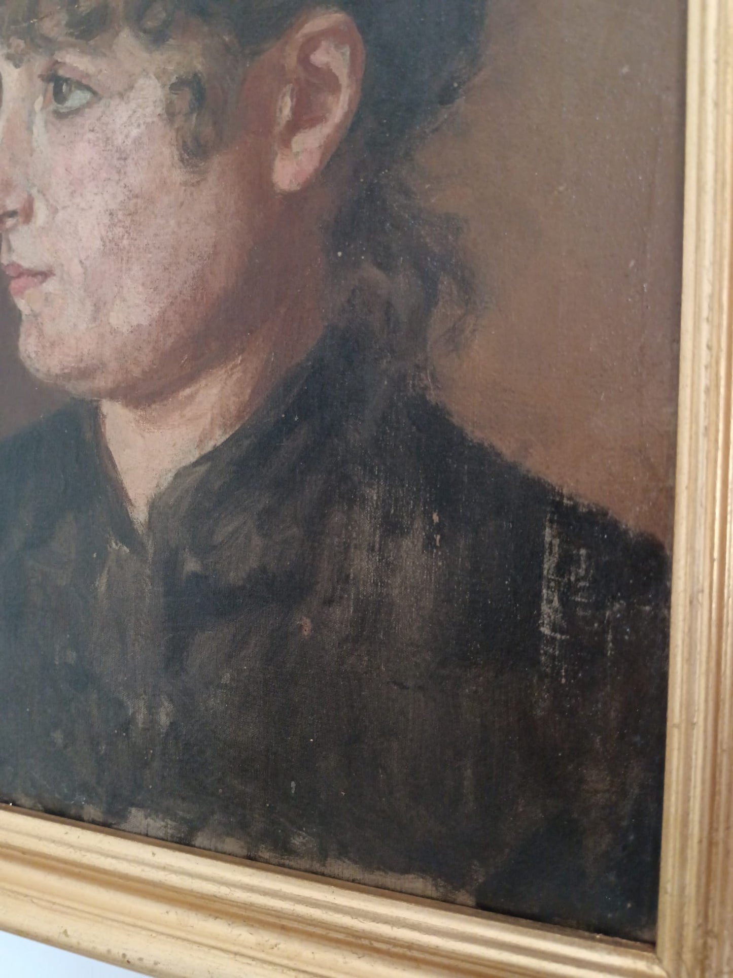 Ritratto (Scuola Italiana XIX Secolo)- dipinto olio su tela