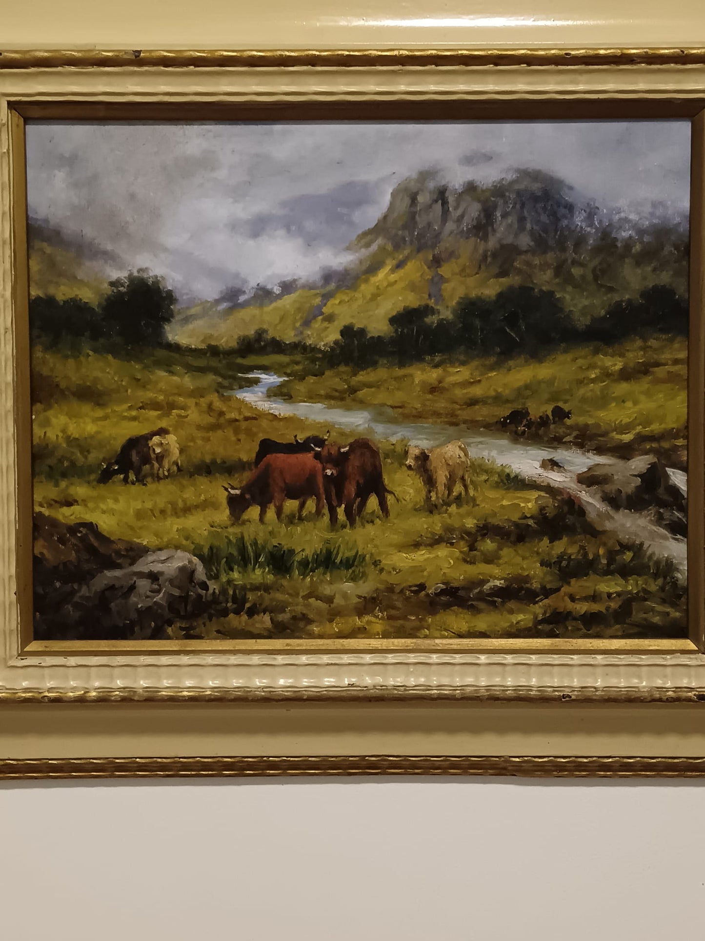 Dipinto antico- (scuola inglese XIX/XX Secolo) olio su legno